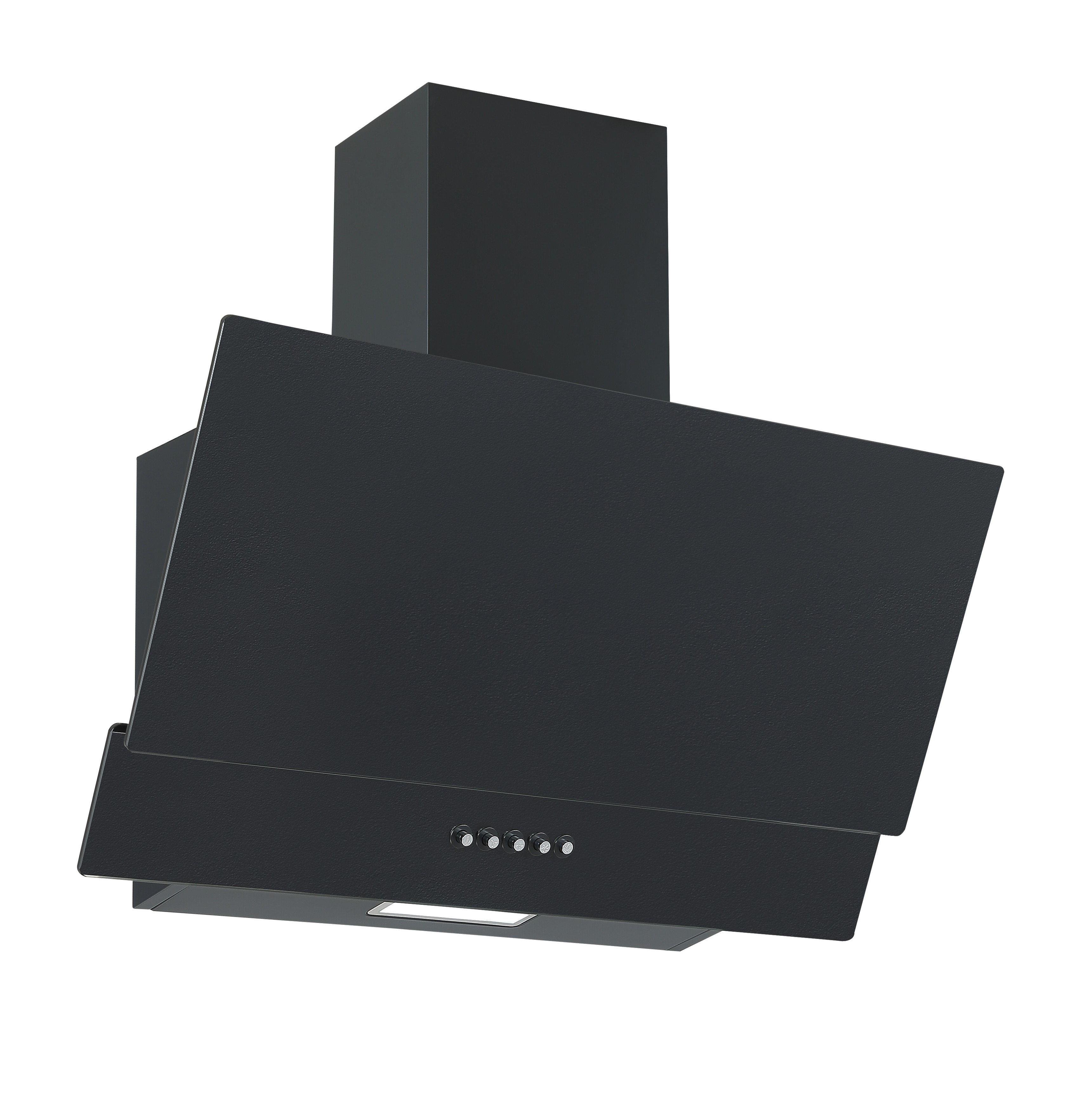 Dunstabzugs- Schräghaube Kopffrei 60 cm Schwarz Matt Sasha Wandhaube Respekta