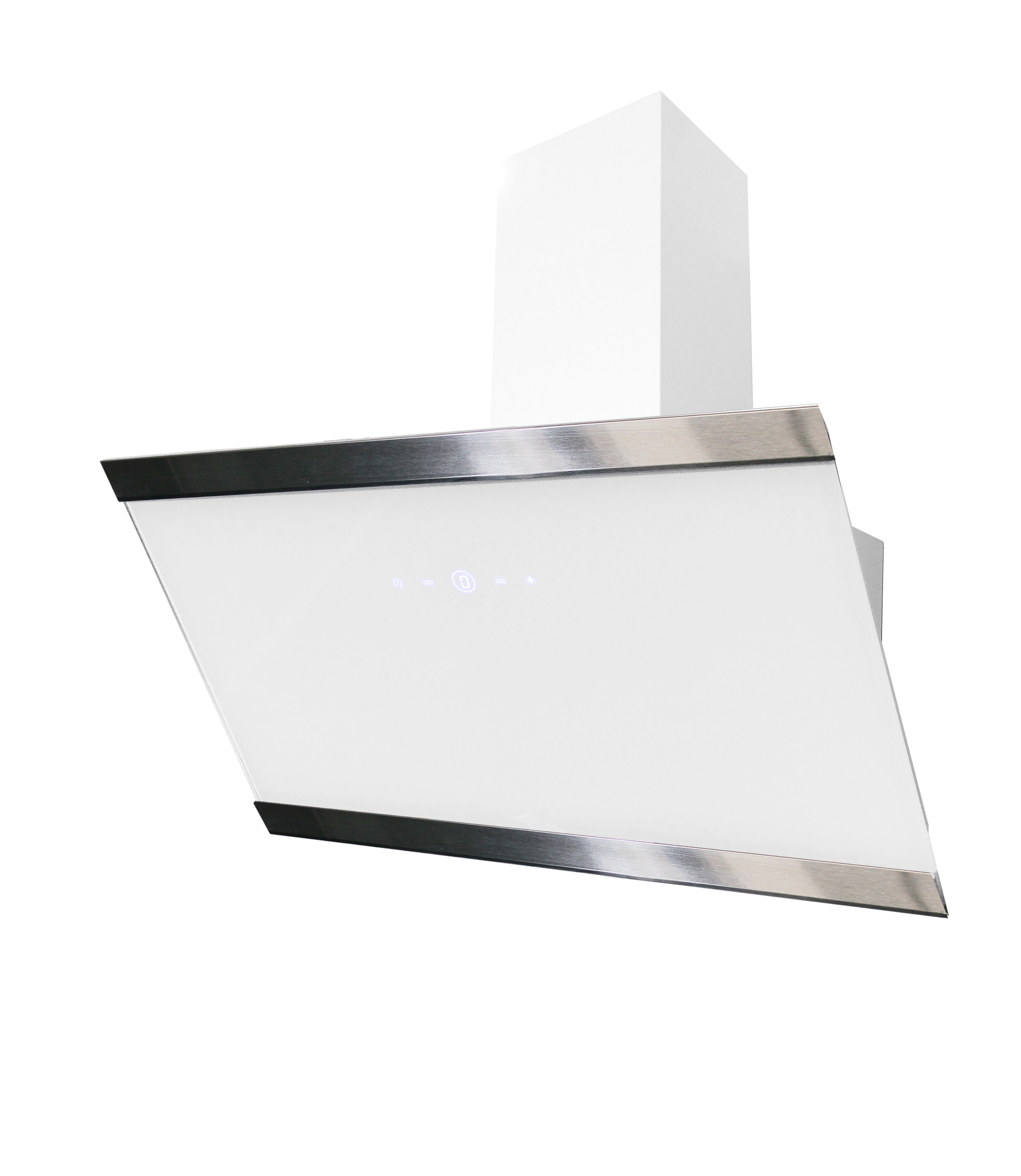 respekta slanted hood cooker hood wall hood head free glass 90 cm white