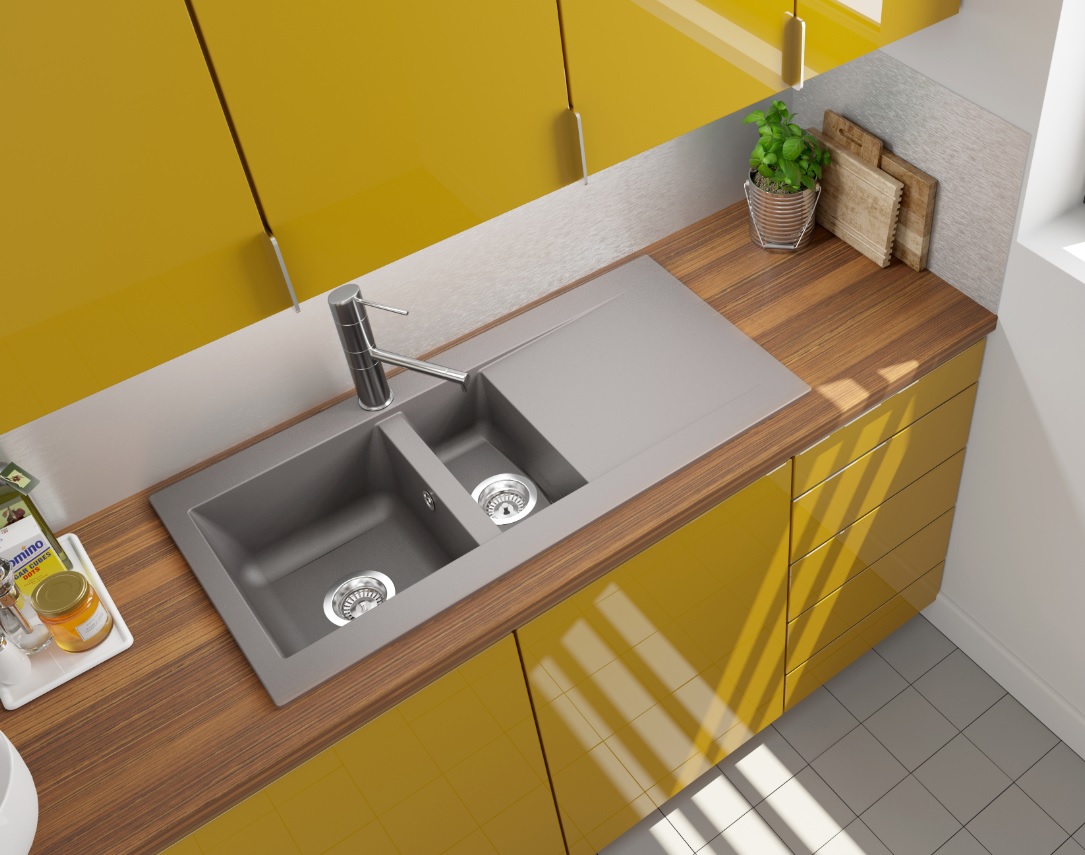 respekta Spüle Küchenspüle Einbauspüle Mineralite Spülbecken 100 x 50