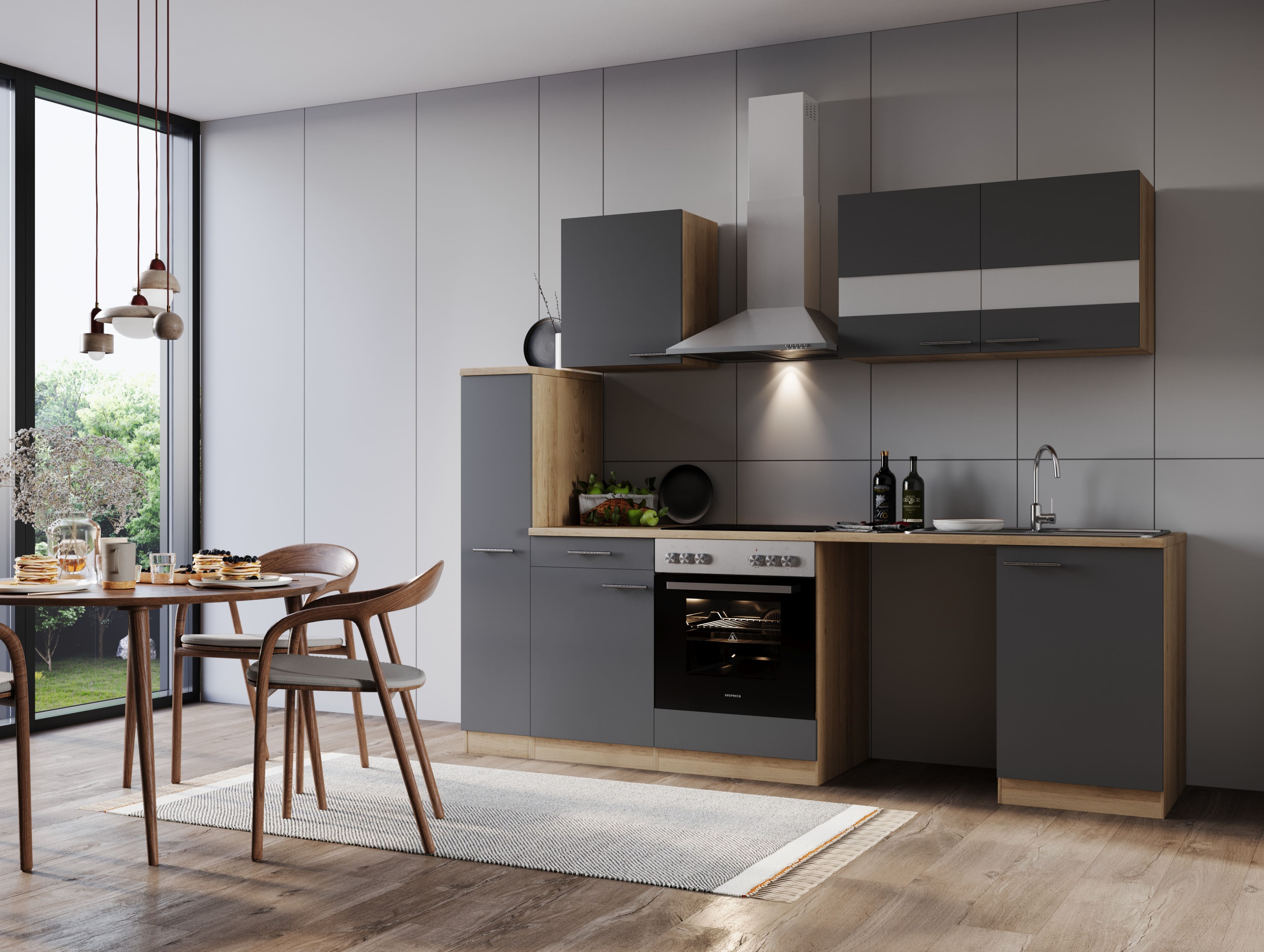 Küche Küchenzeile Leerblock Einbau Waschmaschine Eiche Grau Merle 250 Respekta Küche Küchenzeile Leerblock Einbau Waschmaschine Eiche Grau Merle 250 Respekta