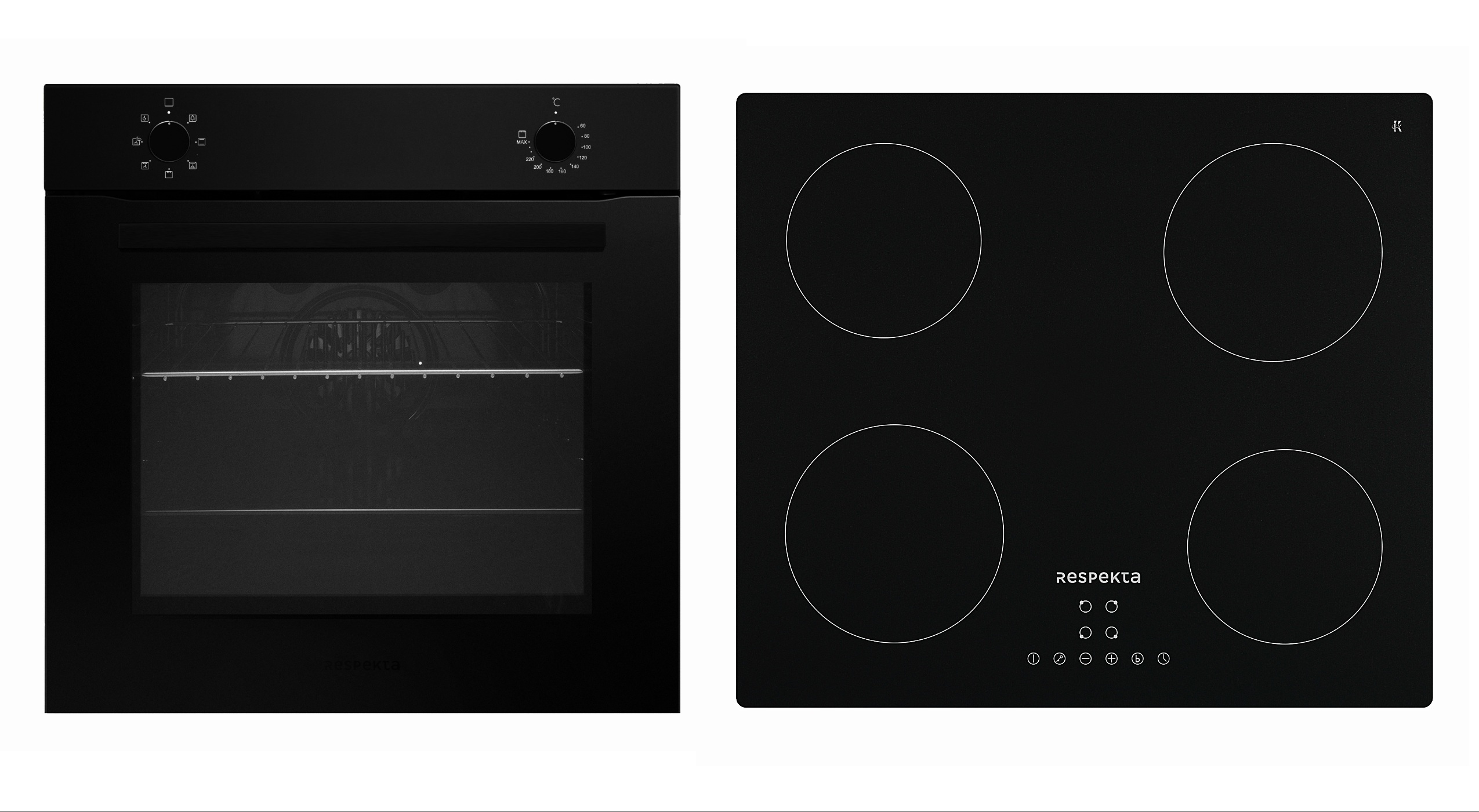 Backofen Herd Matt Schwarz Kochfeld Induktion Einbau autark rahmenlos Respekta Backofen Herd Matt Schwarz Kochfeld Induktion Einbau autark rahmenlos Respekta