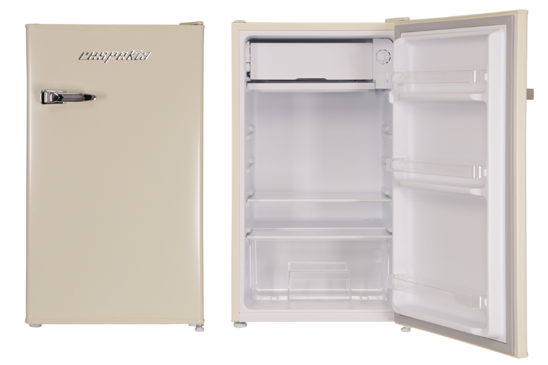 Kühlschrank Gefrierfach freistehend Retro 83 cm 90 Liter Creme Respekta