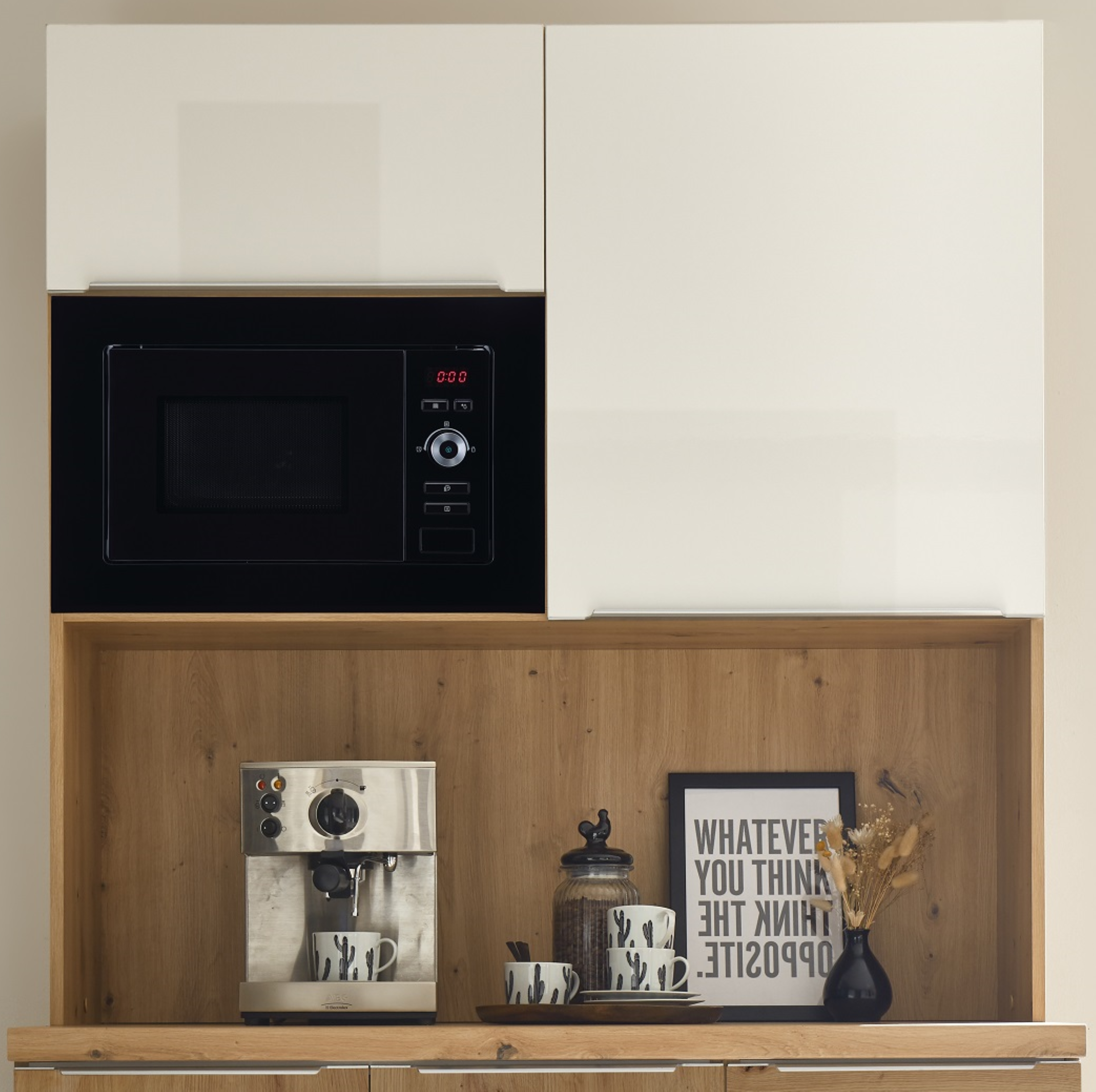 Mikrowelle 700 Watt Einbau Mikrowelle 60 cm 17 L Glas Schwarz Respekta