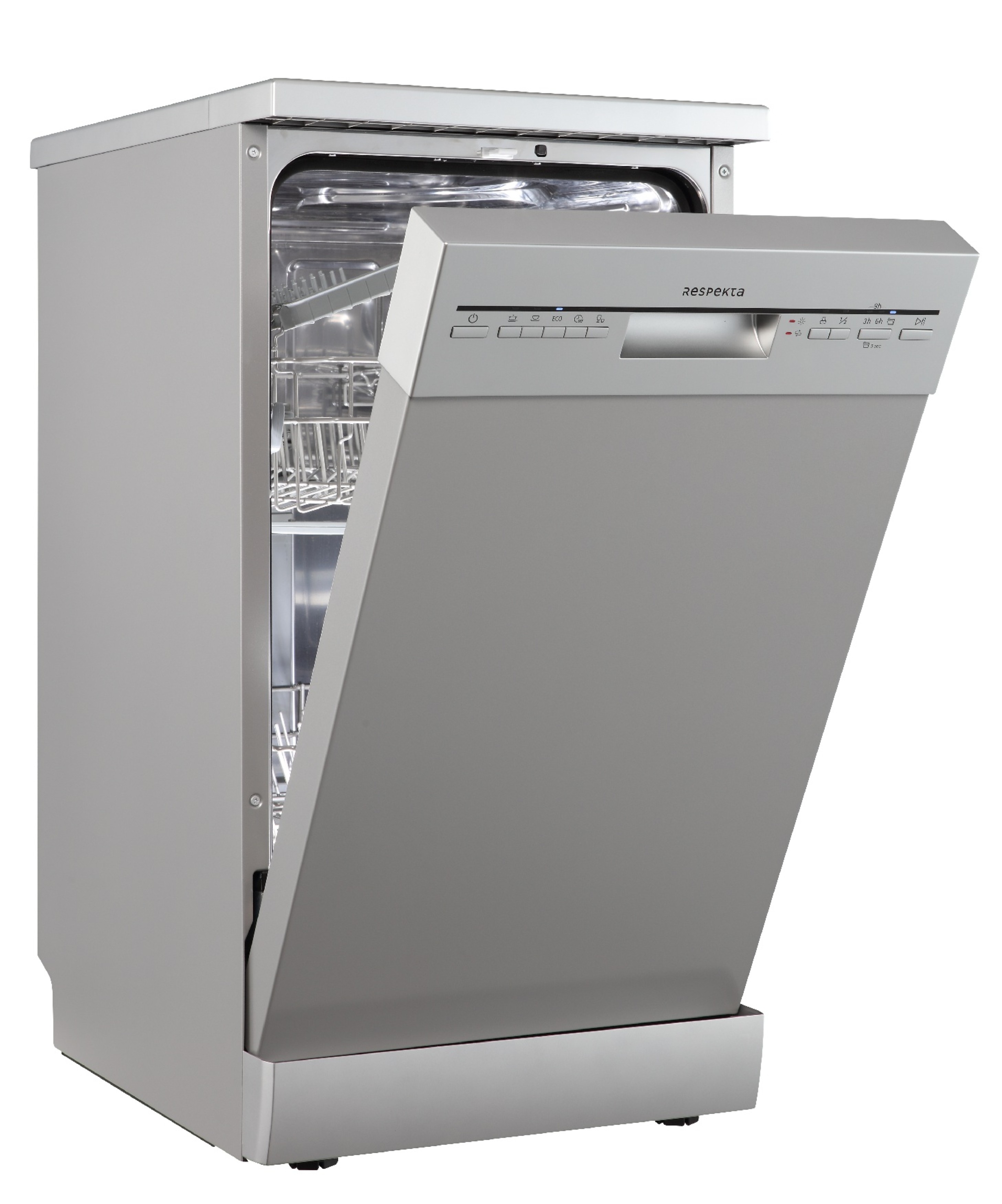 Geschirrspüler Spülmaschine freistehend oder unterbaufähig 45 cm Silber Respekta Geschirrspüler Spülmaschine freistehend oder unterbaufähig 45 cm Silber Respekta