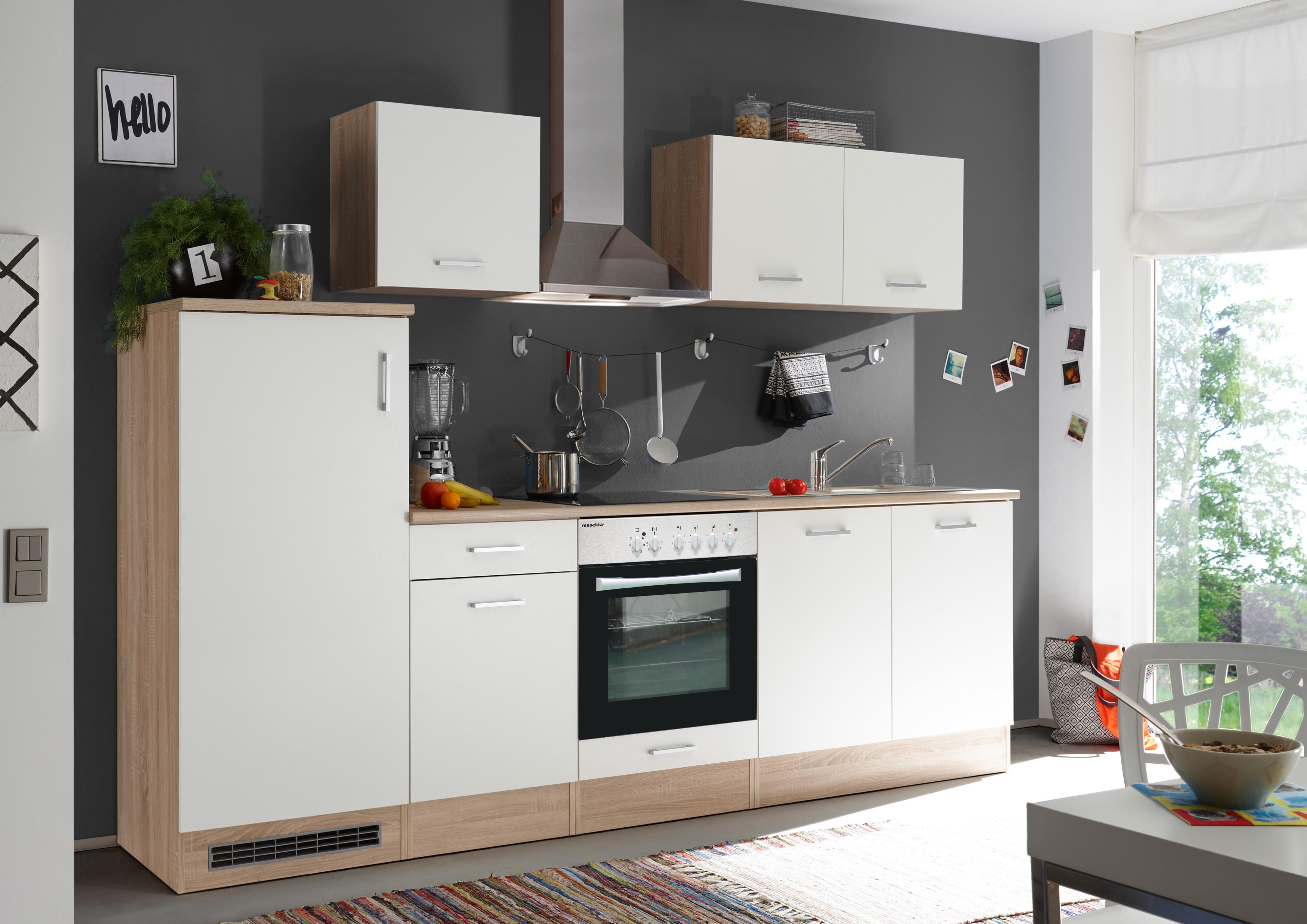 respekta kitchen kitchen unit kitchen unit fitted kitchen 270 cm oak natura white respekta kitchen kitchen unit kitchen unit fitted kitchen 270 cm oak natura white