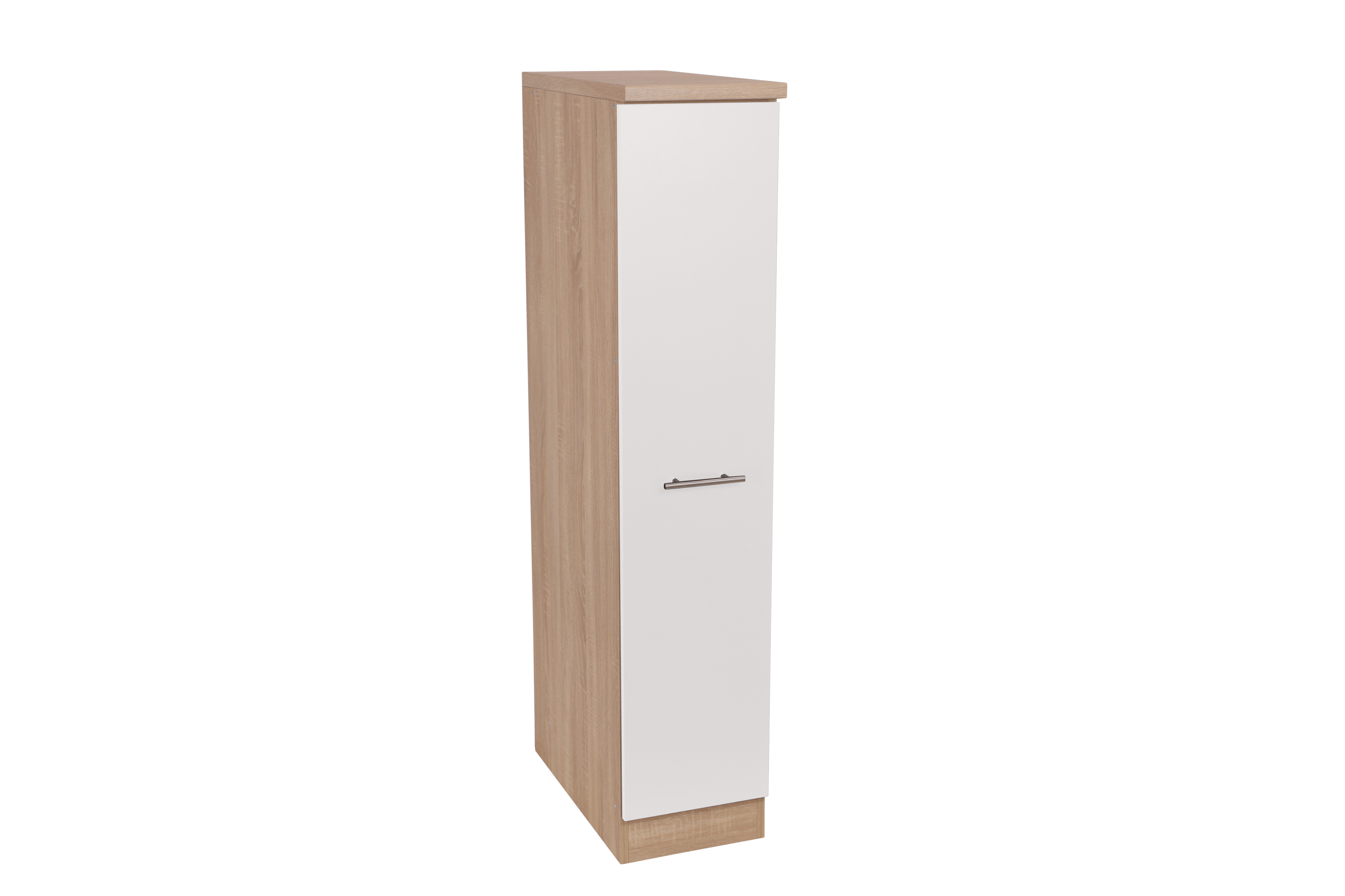 Apothekerschrank 30 cm Eiche Sägerau Weiß Merle, Luis, Peter Respekta