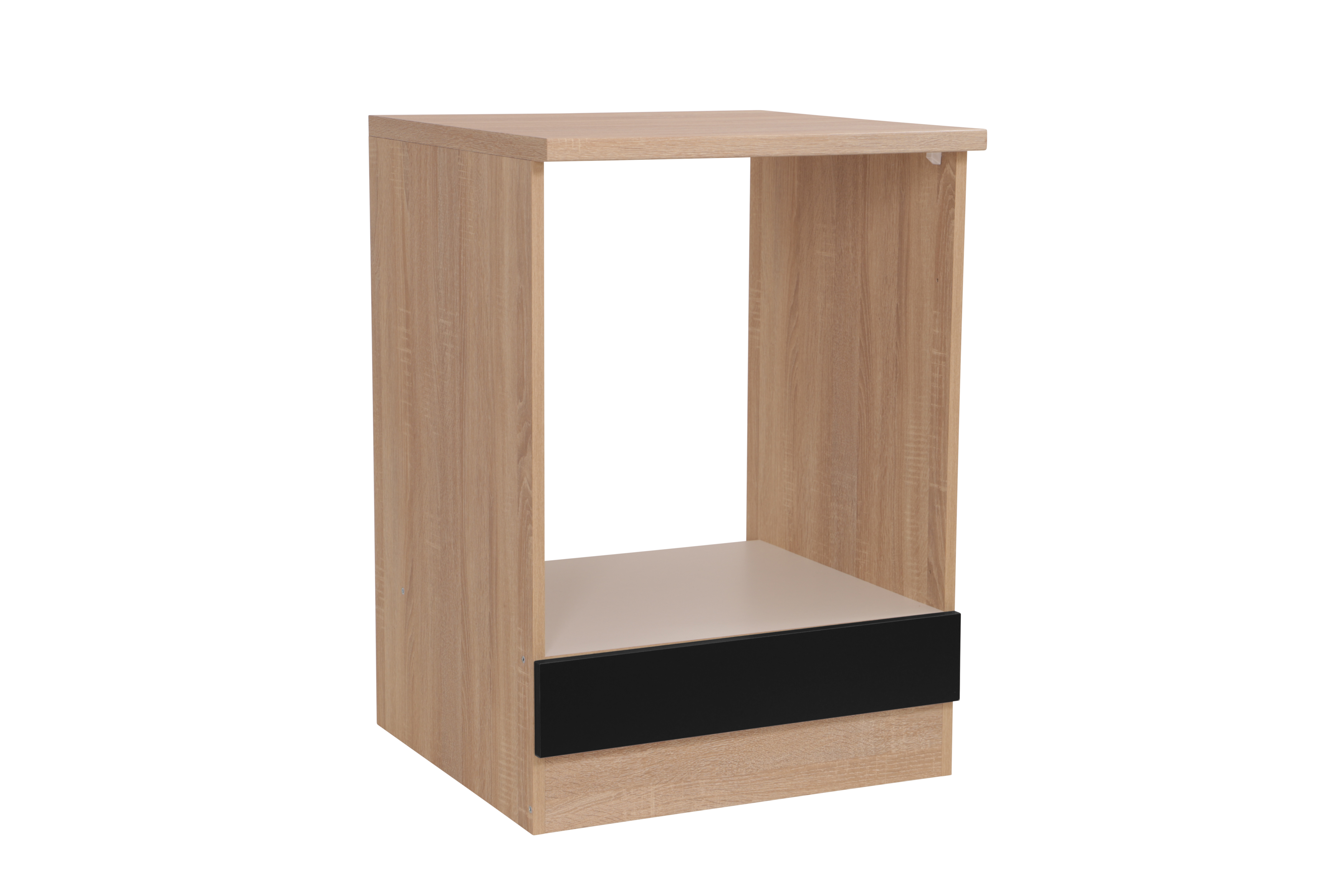 Herdumbauschrank Küchenschrank 60 cm Eiche Sägerau Schwarz Merle Respekta Herdumbauschrank Küchenschrank 60 cm Eiche Sägerau Schwarz Merle Respekta