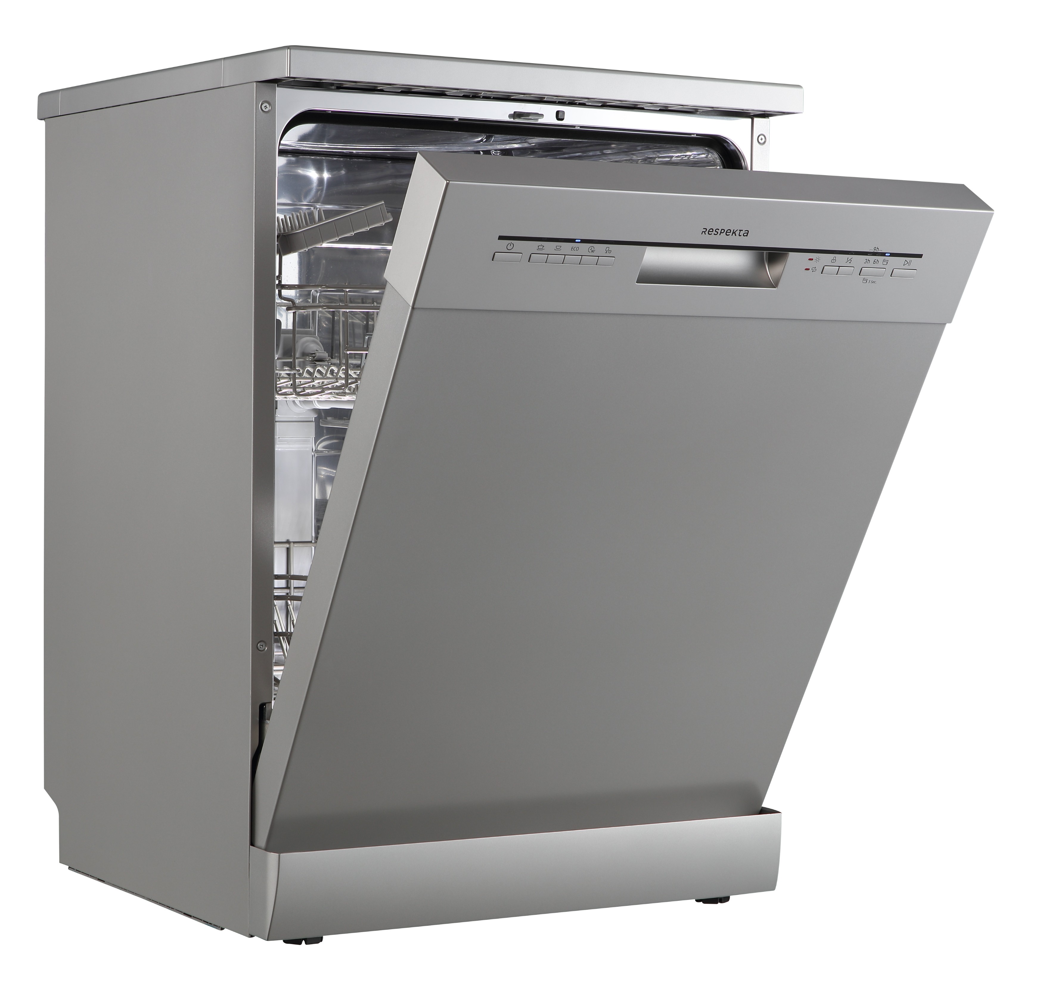 Geschirrspüler Spülmaschine freistehend oder unterbaufähig 60 cm Silber Respekta Geschirrspüler Spülmaschine freistehend oder unterbaufähig 60 cm Silber Respekta