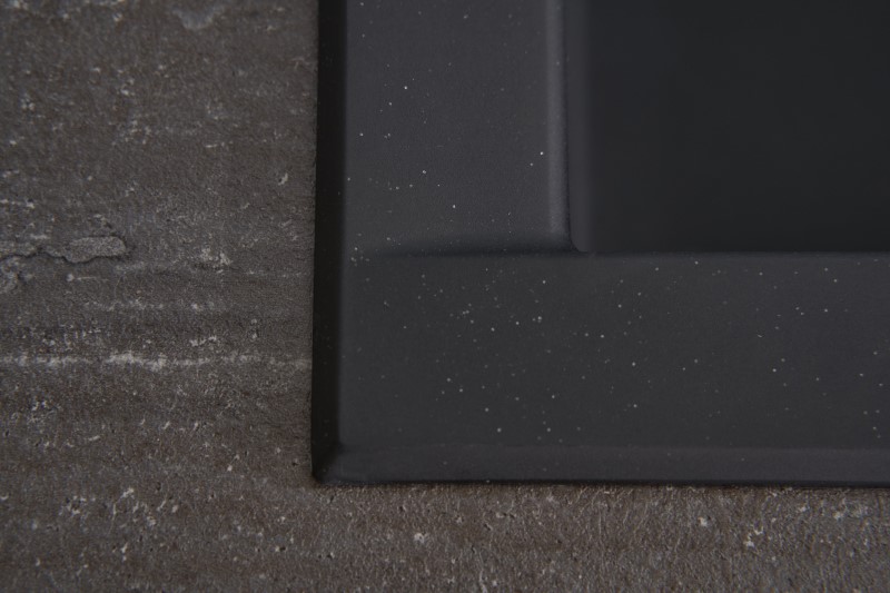 Küchenspüle Einbauspüle Spüle Granit Mineralite 62 x 50 Schwarz Respekta Houston