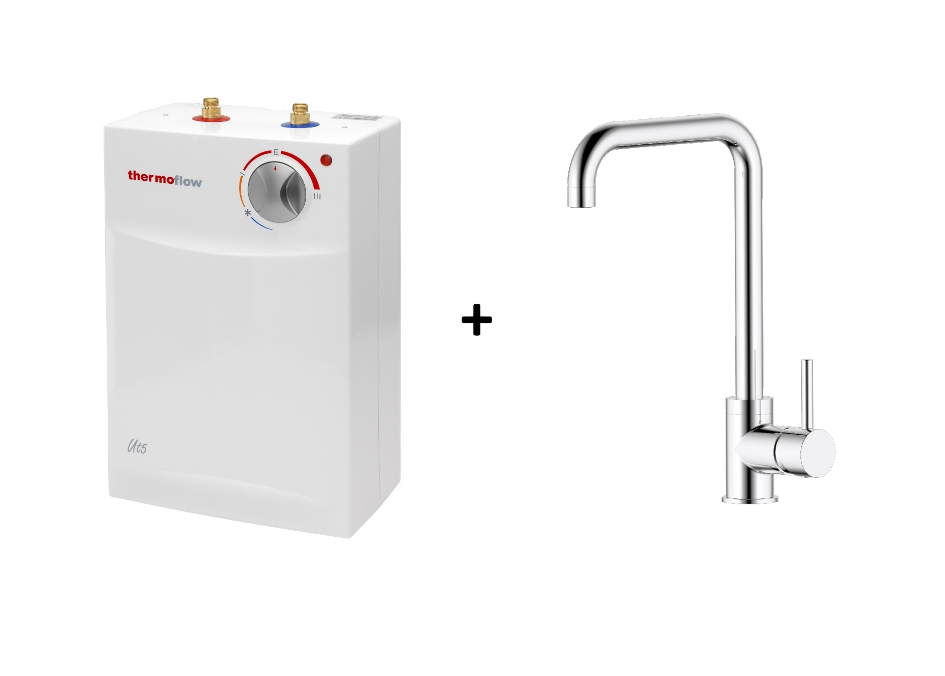 Thermoflow Untertischgerät 5l Untertisch Boiler Warmwasserspeicher + Armatur 2KW