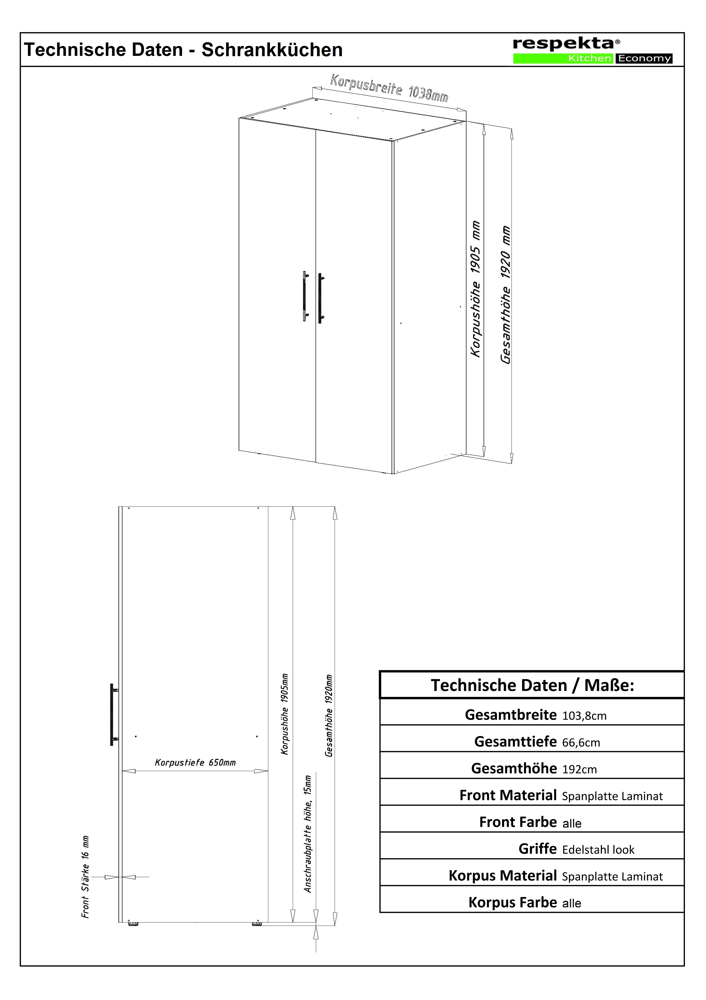 technische_Zeichnung_Schrankkuechen