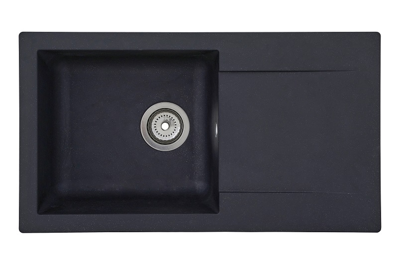 Verpackungsschaden Einbauspüle Küchenspüle Spüle Granit Mineralite 78 x 44 Schwarz Respekta Denver