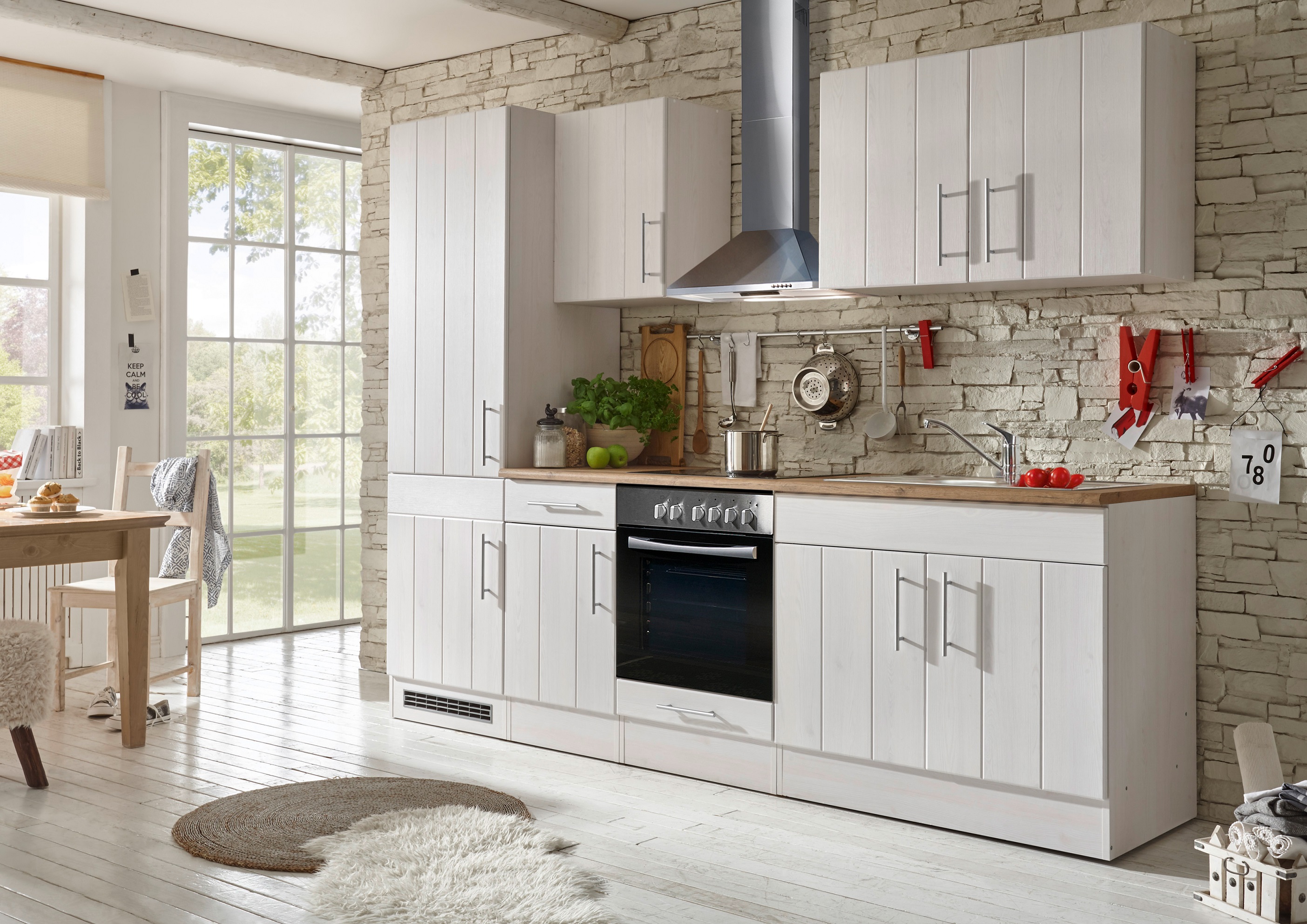 respekta kitchen kitchen unit kitchen block country house kitchen fitted kitchen 270 cm white