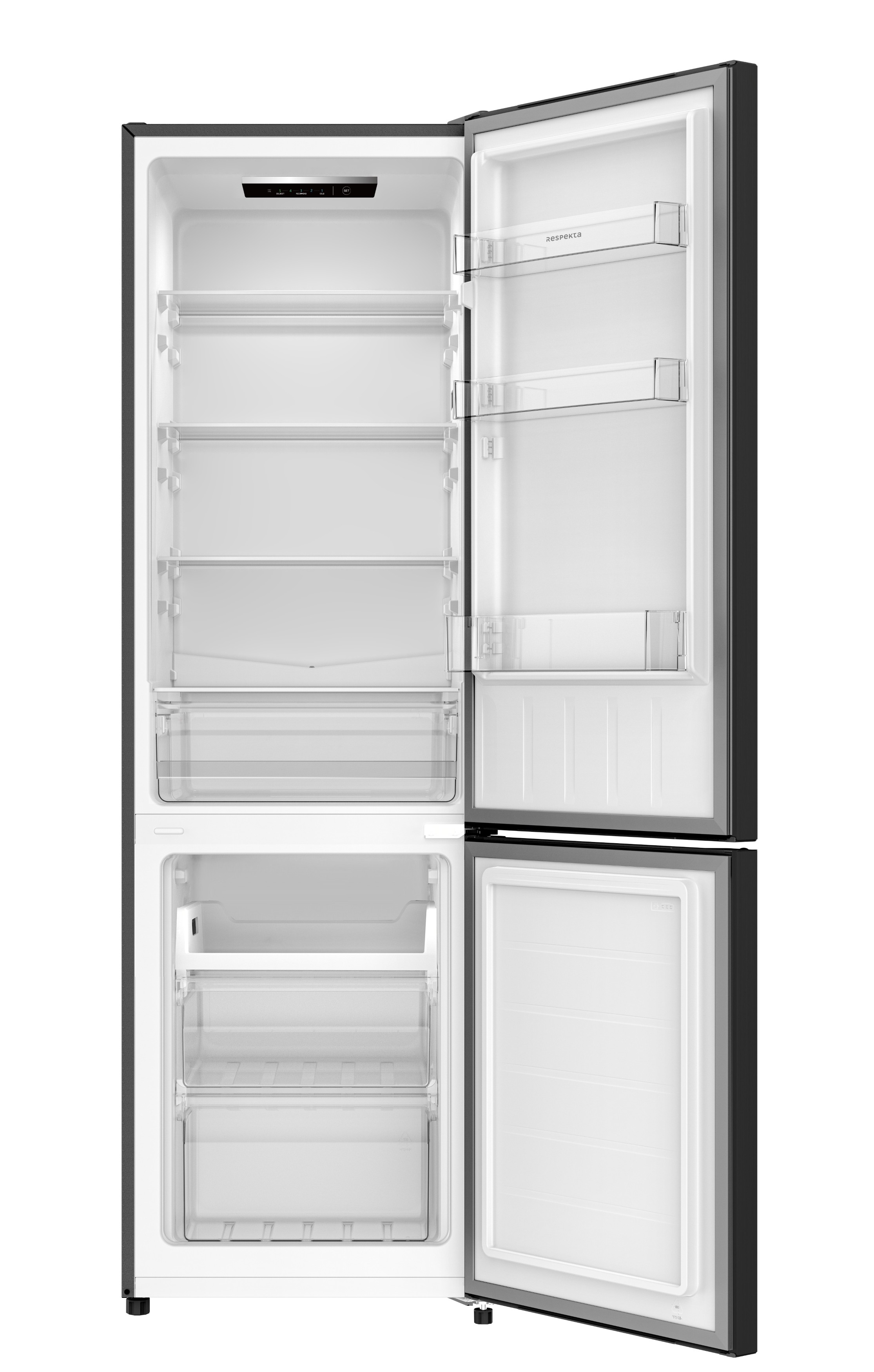 Kühlschrank Kühl Gefrierkombination Standgerät freistehend Black Steel 176 cm Respekta