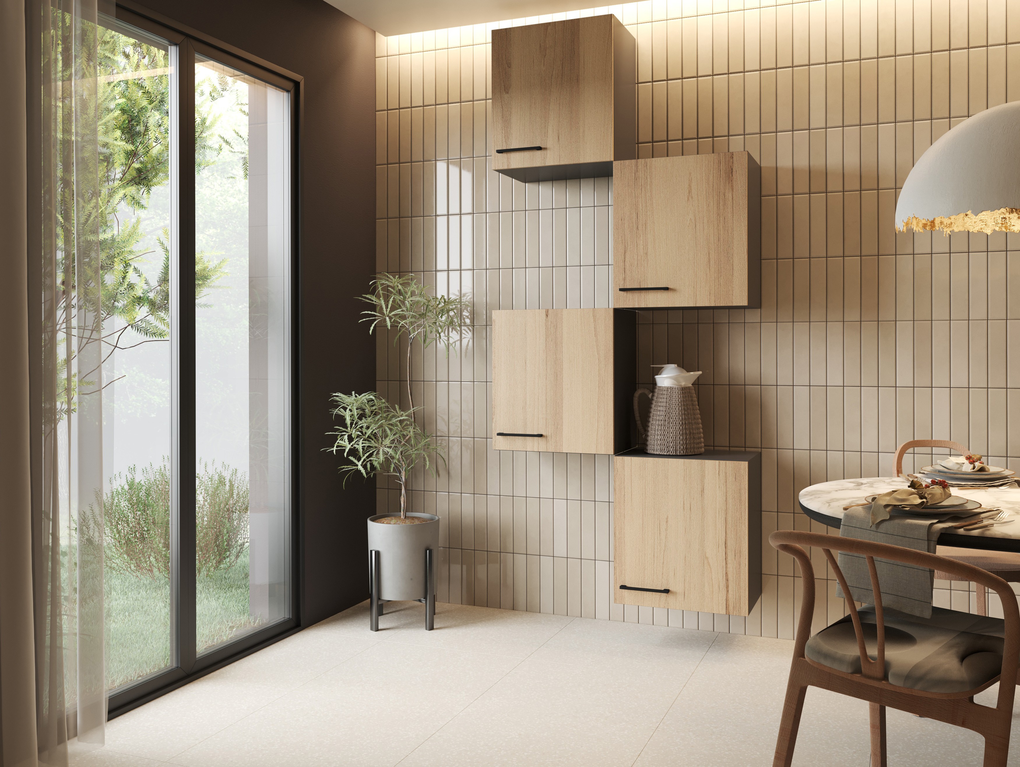 Oberschrank Hängeschrank Küche 4 Stück 50 cm Artisan Eiche Grau Oliver Respekta