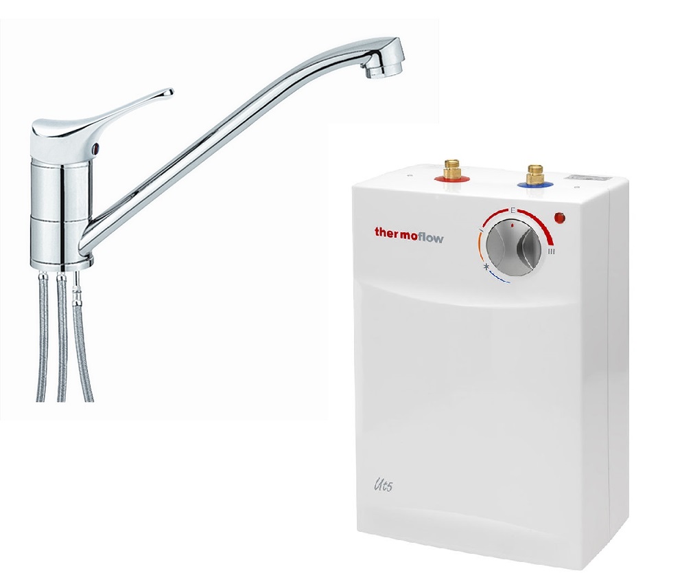 thermoflow Untertischgerät Untertisch Boiler 5 l Warmwassergerät + Armatur 2 KW