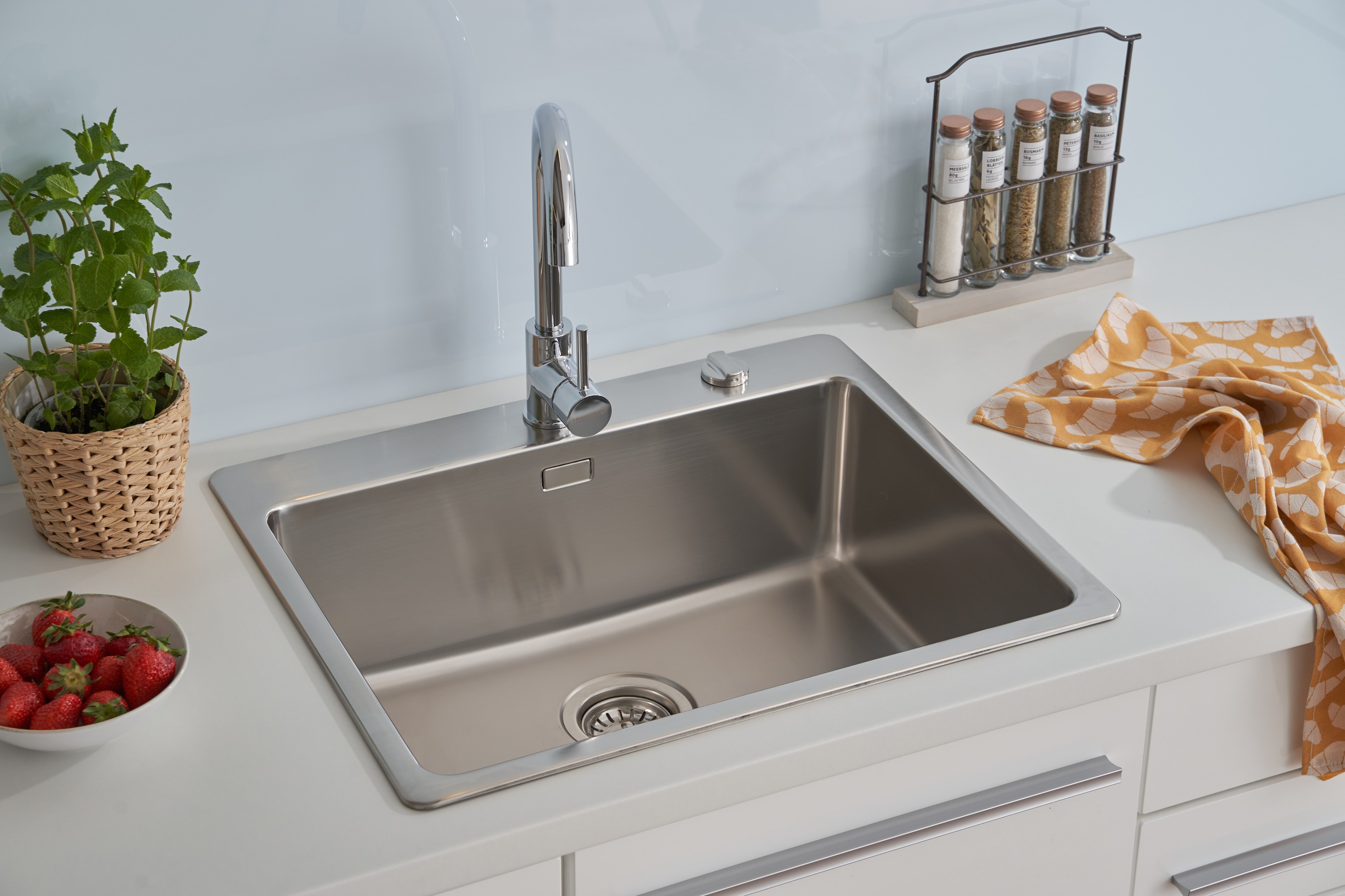 Edelstahl Einbauspüle Spülbecken Küchenspüle Spüle 60 x 50 cm Respekta Chicago