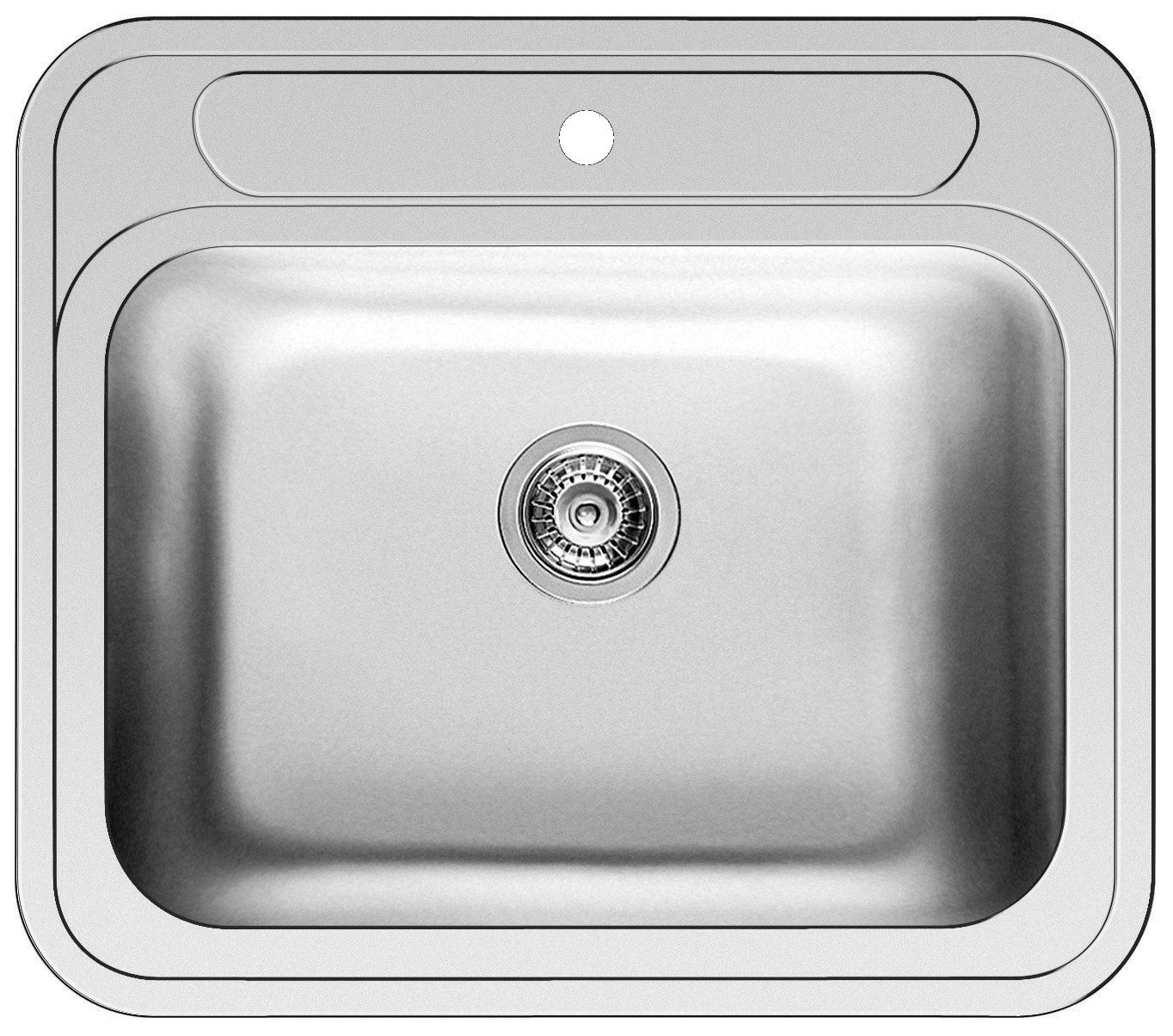 Pyramis ATRIA fitted sink basin stainless steel sink polished 575 x 505 mm