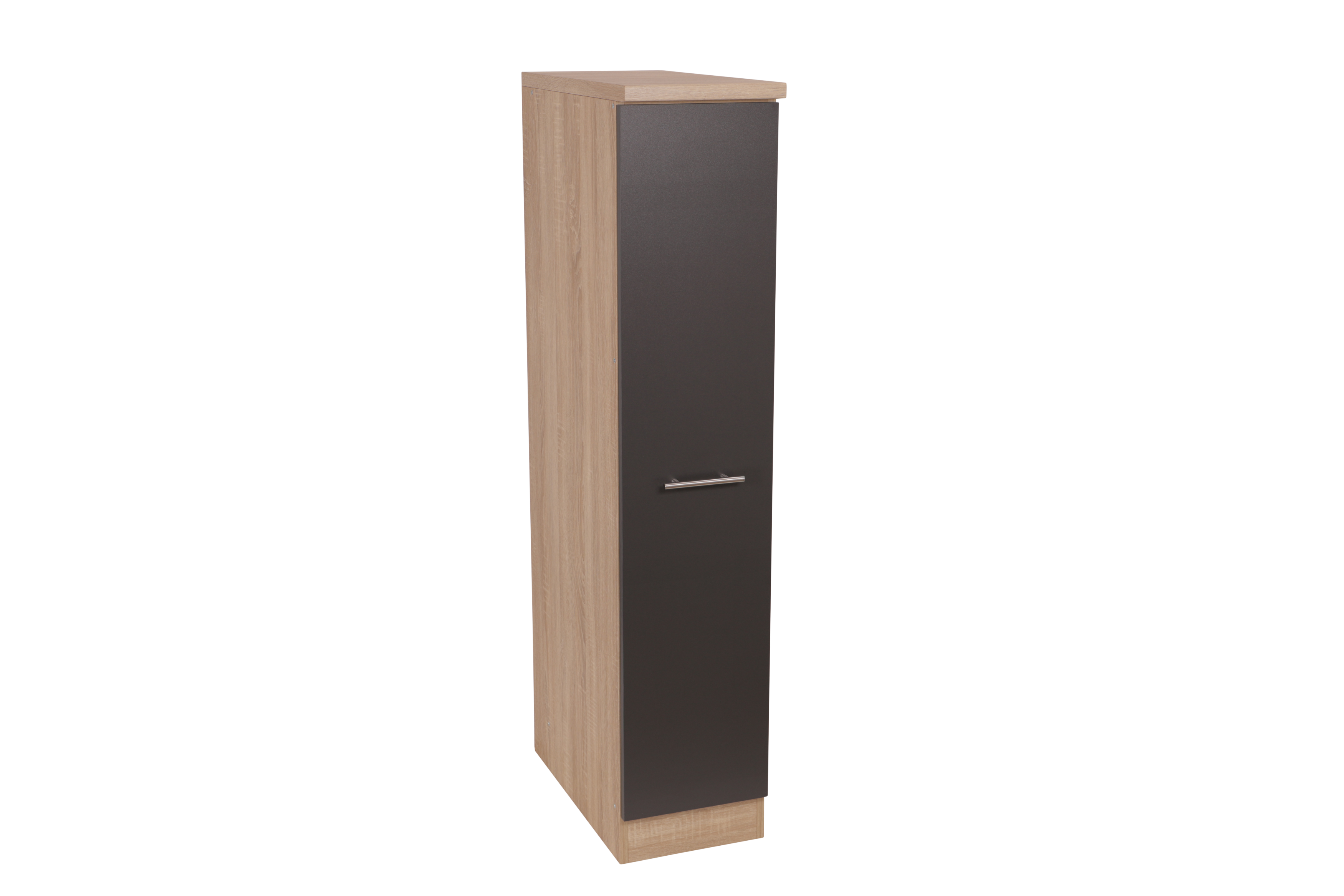 Apothekerschrank 30 cm Eiche Sägerau Grau Merle, Luis, Peter Respekta