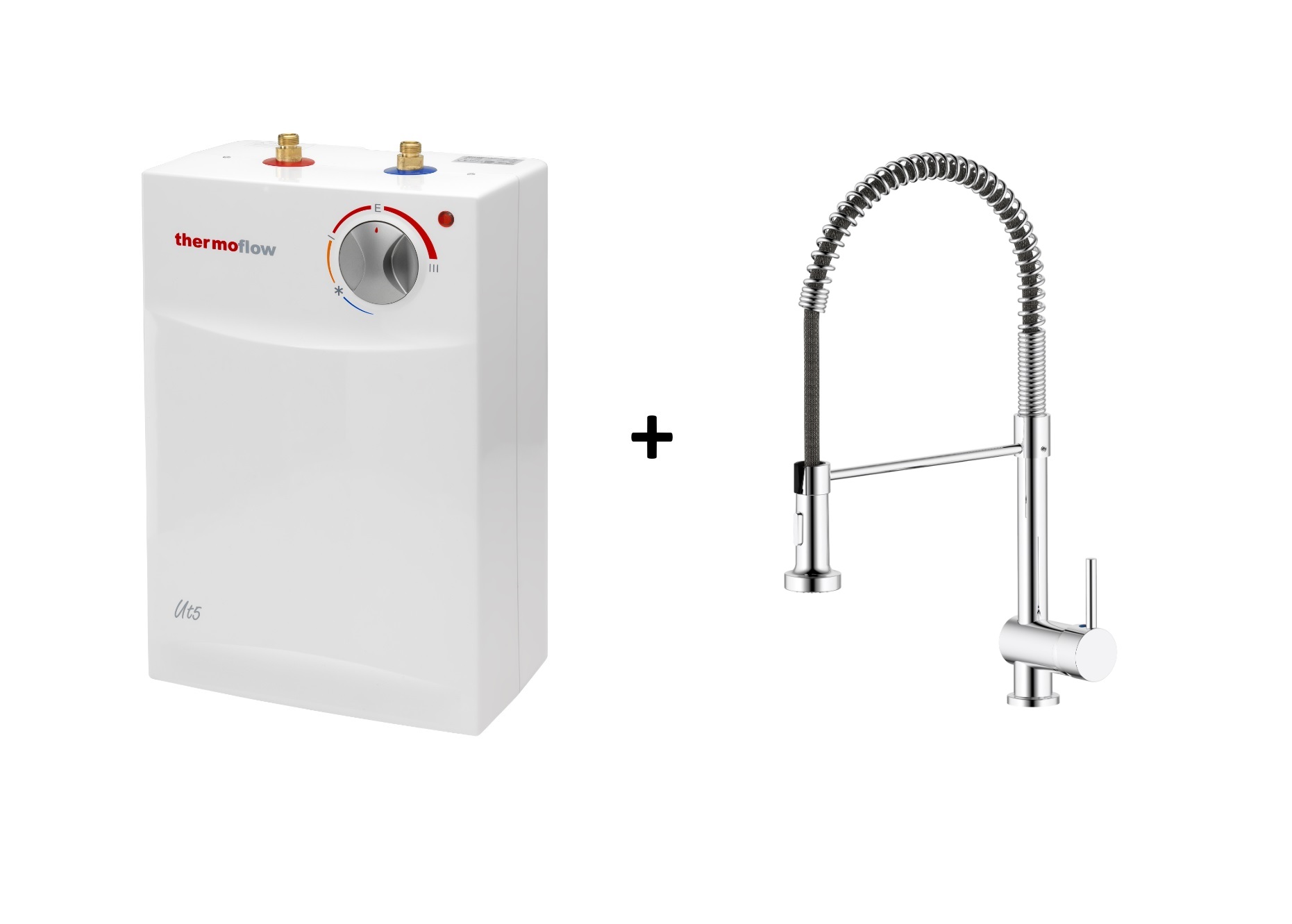 Boiler Warmwasserspeicher 5 L Untertisch steckerfertig + Armatur 2 kW Thermoflow