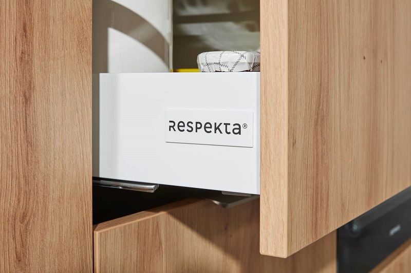 Verpackungsschaden Küche vormontierte L - Küche 280 x 175 cm wechselseitig aufbaubar incl. Geräte Respekta Selection Elisabeth Weiß