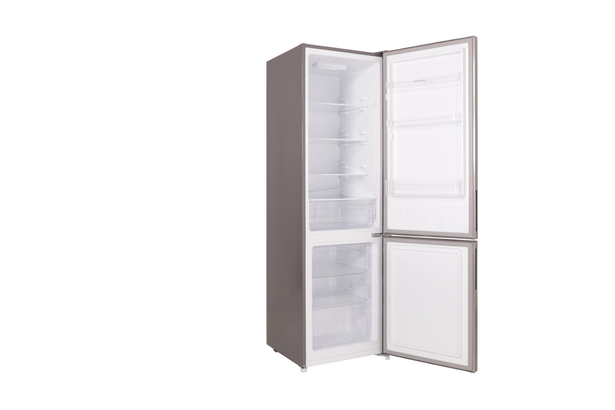 Kühlschrank Kühl Gefrierkombination Standgerät freistehend Inox Look Respekta