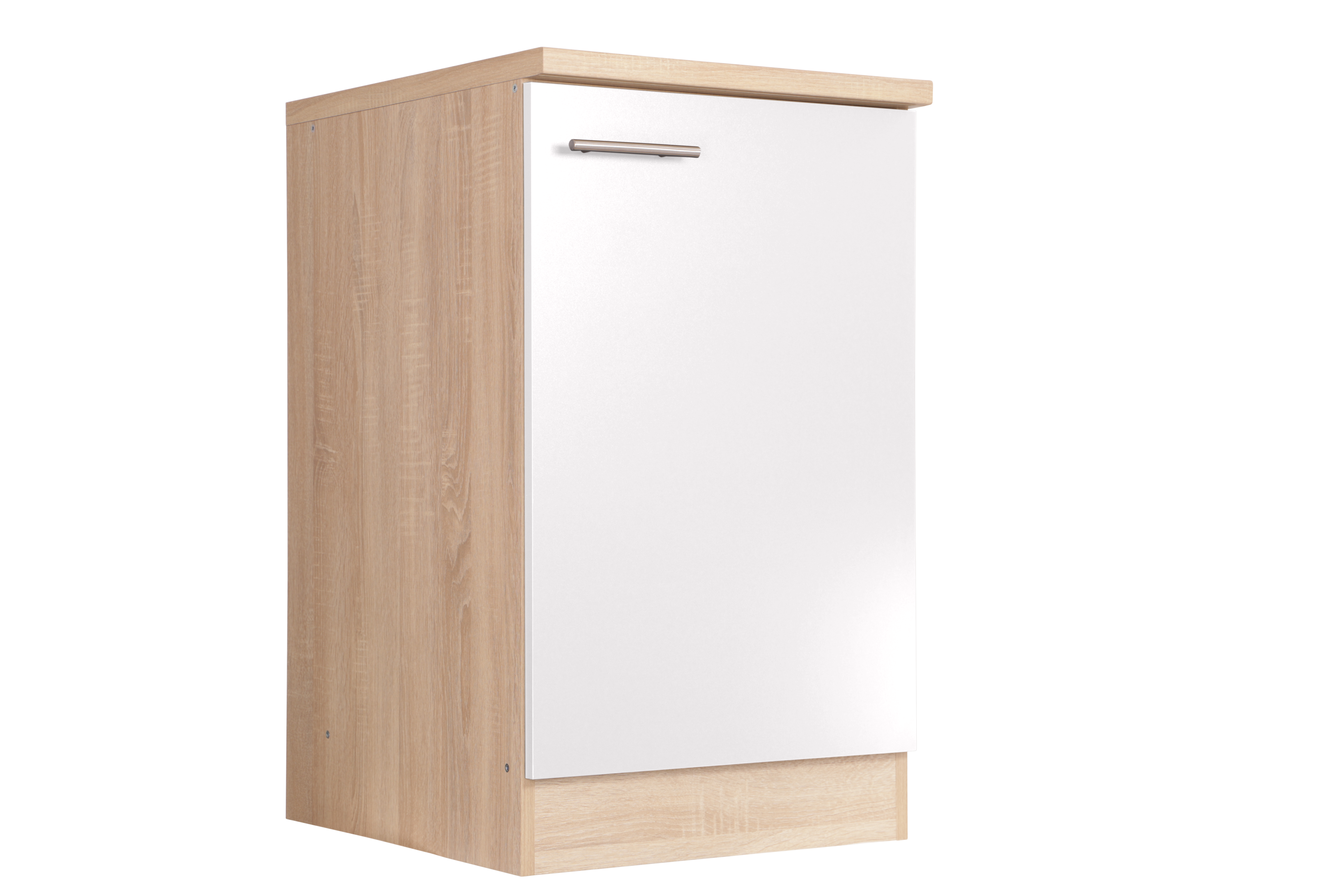 Spülenunterschrank Küchenschrank 50 cm Eiche Sägerau Weiß Merle Respekta
