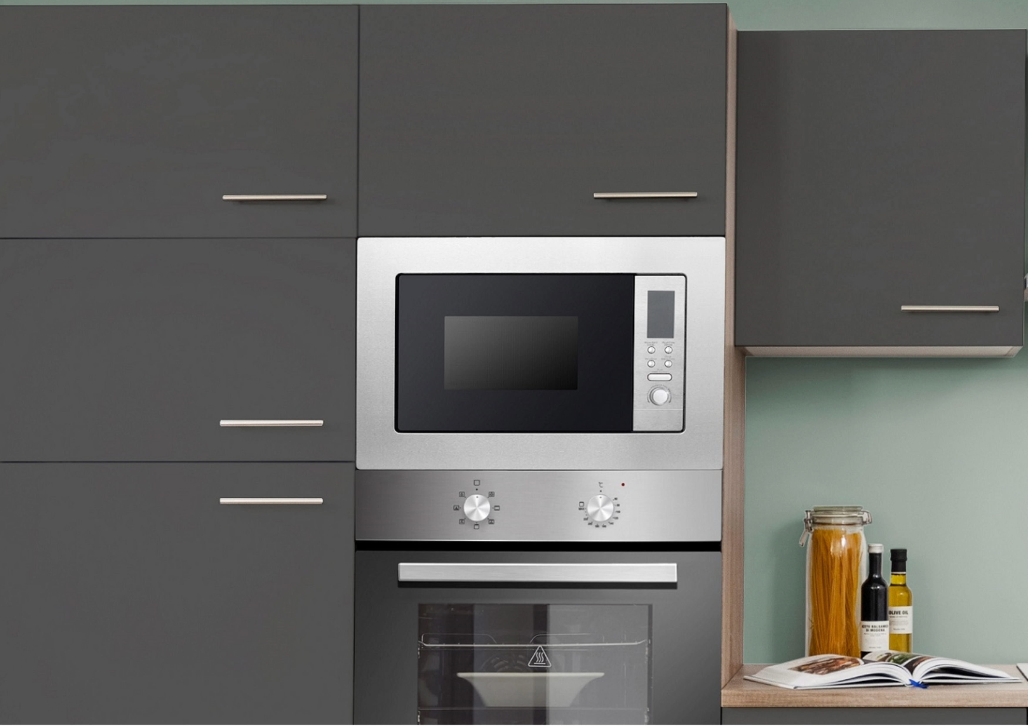 respekta microwave built-in microwave grill stainless steel 800 Watt 8 programs 20 L respekta microwave built-in microwave grill stainless steel 800 Watt 8 programs 20 L