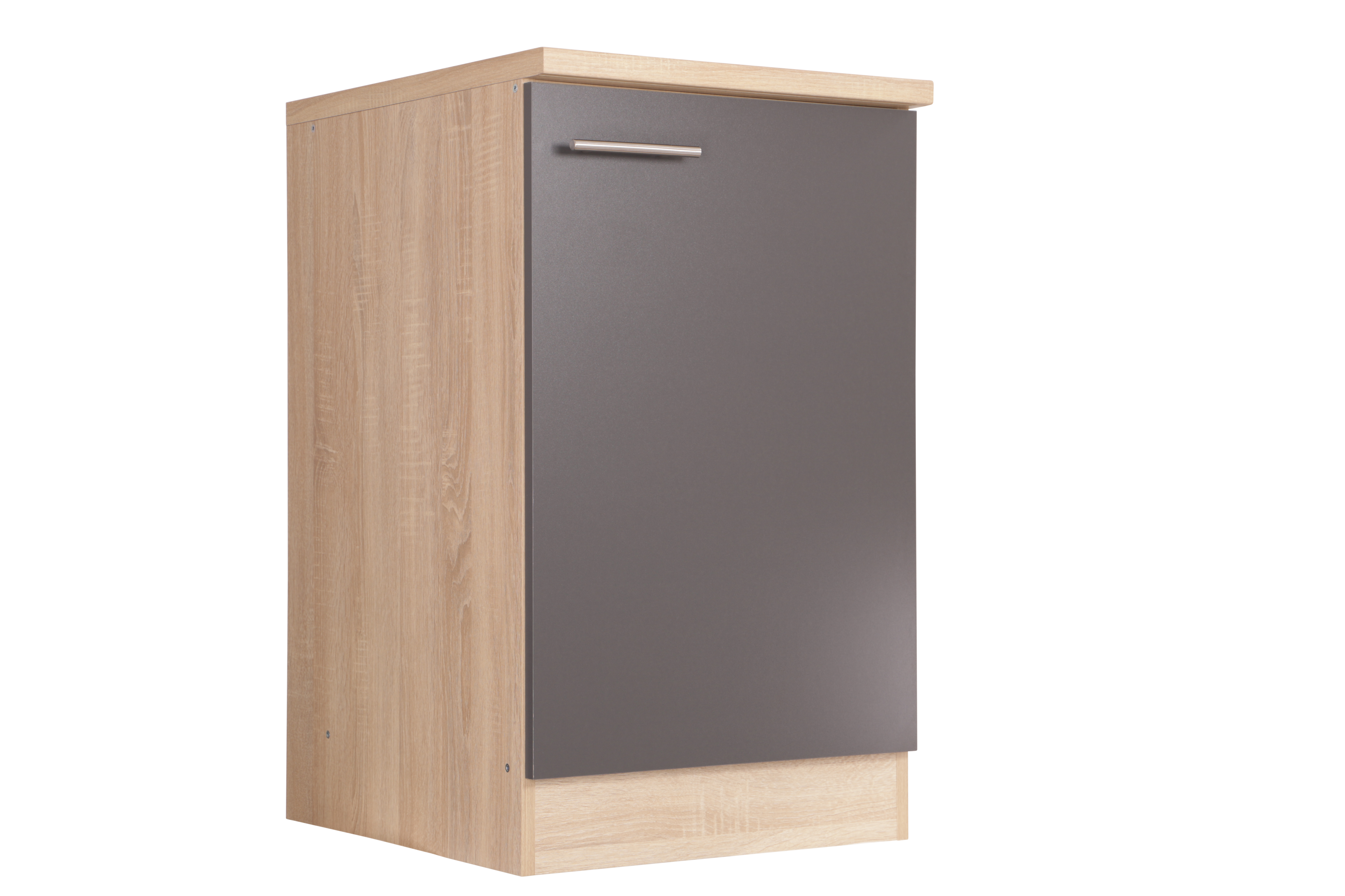 Spülenunterschrank Küchenschrank 50 cm Eiche Sägerau Grau Merle Respekta