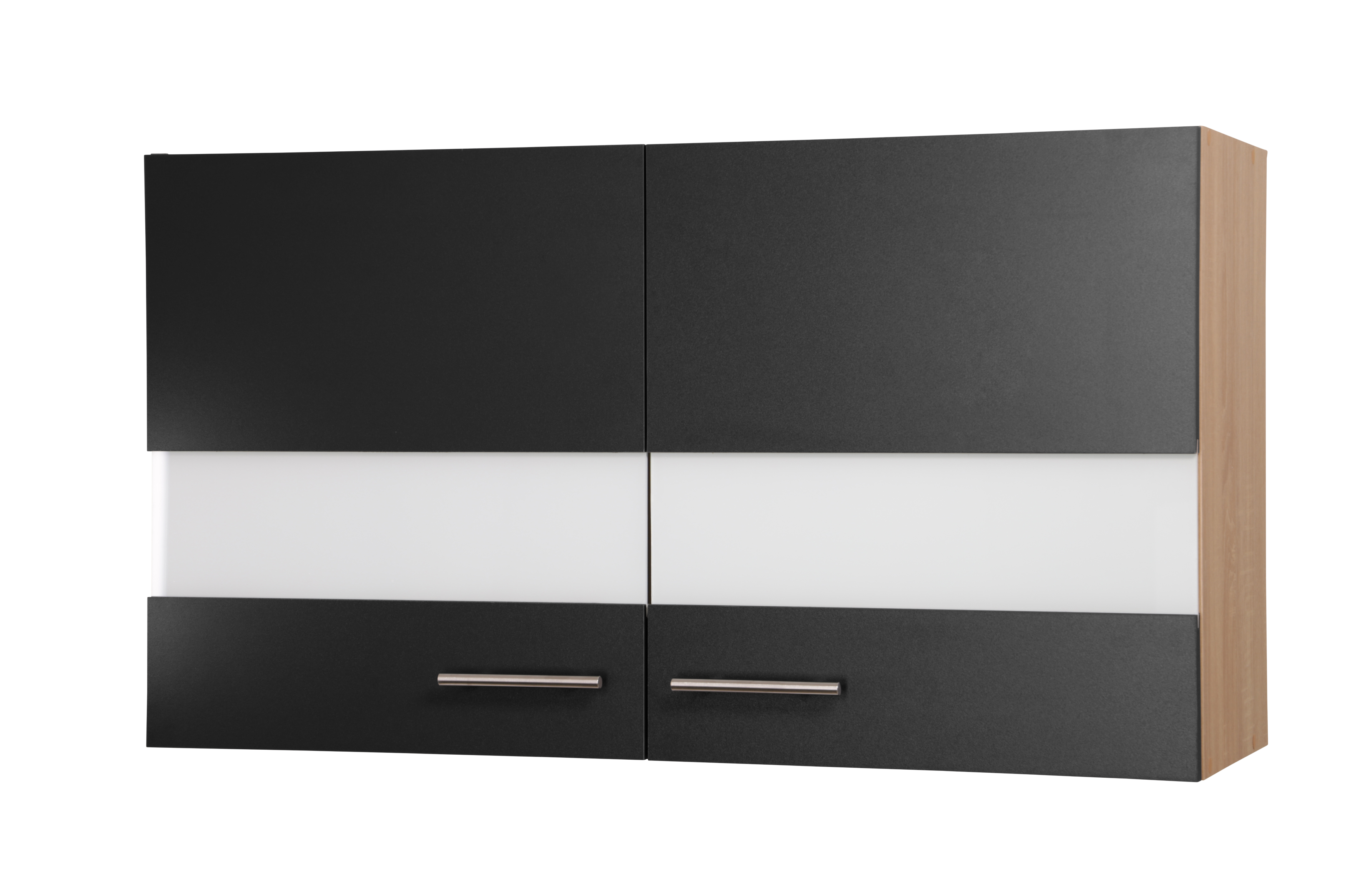 Oberschrank Hängeschrank 100 cm Eiche Sägerau Schwarz Merle Respekta Oberschrank Hängeschrank 100 cm Eiche Sägerau Schwarz Merle Respekta