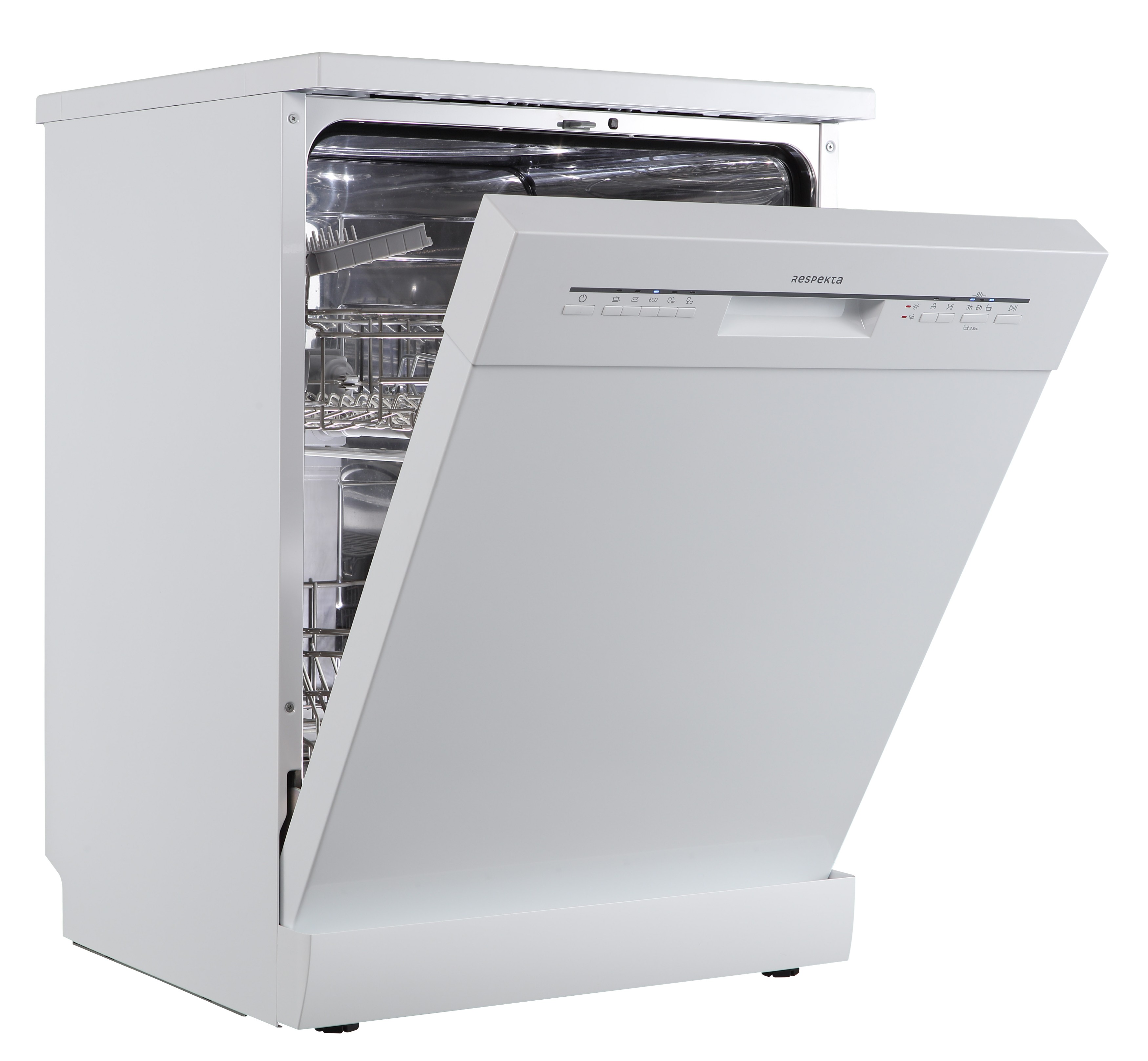 Geschirrspüler Spülmaschine freistehend oder unterbaufähig 60 cm Weiß Respekta Geschirrspüler Spülmaschine freistehend oder unterbaufähig 60 cm Weiß Respekta
