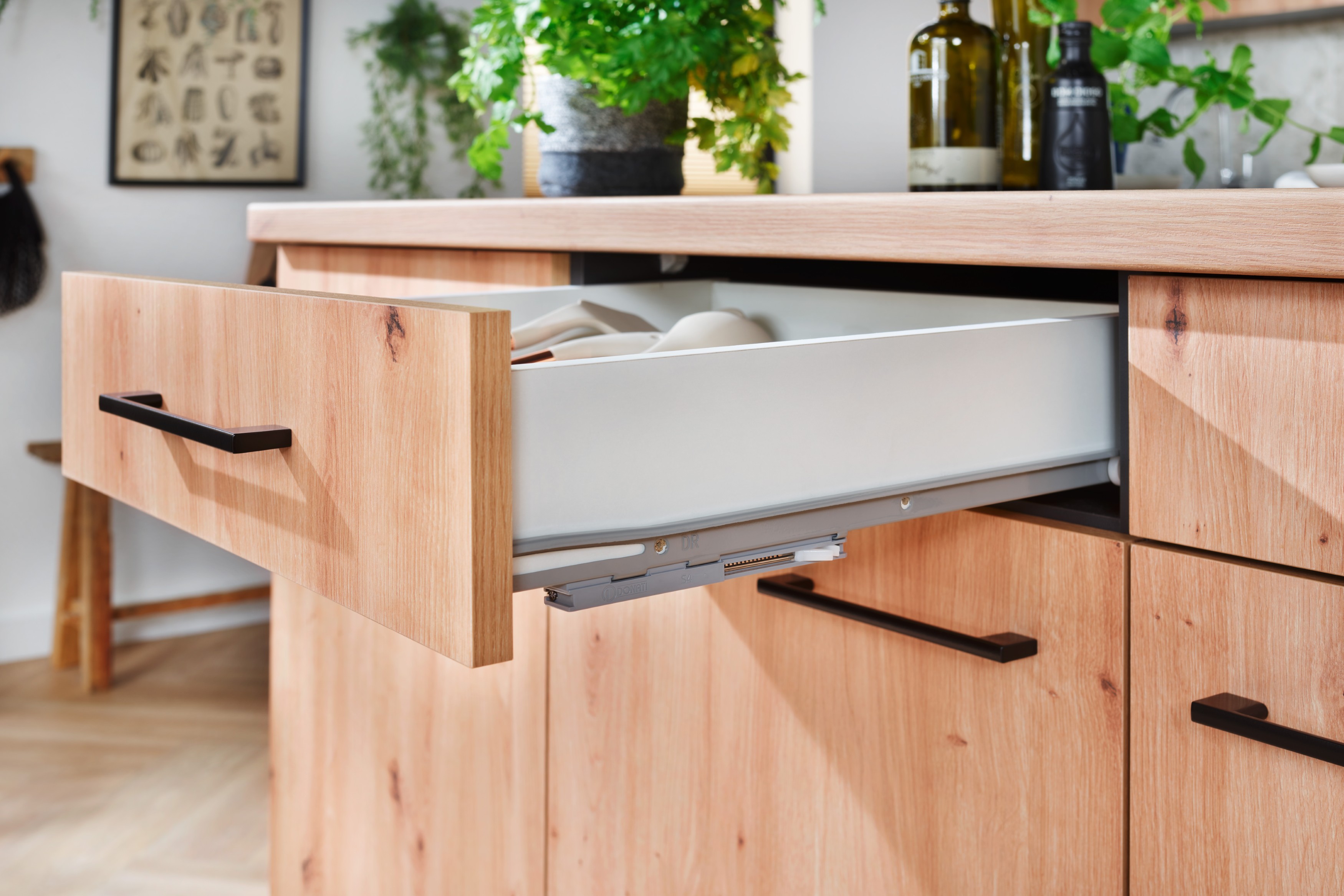 Sideboard Küchenschrank Oberschrank 150 cm Grau Matt Oliver Respekta
