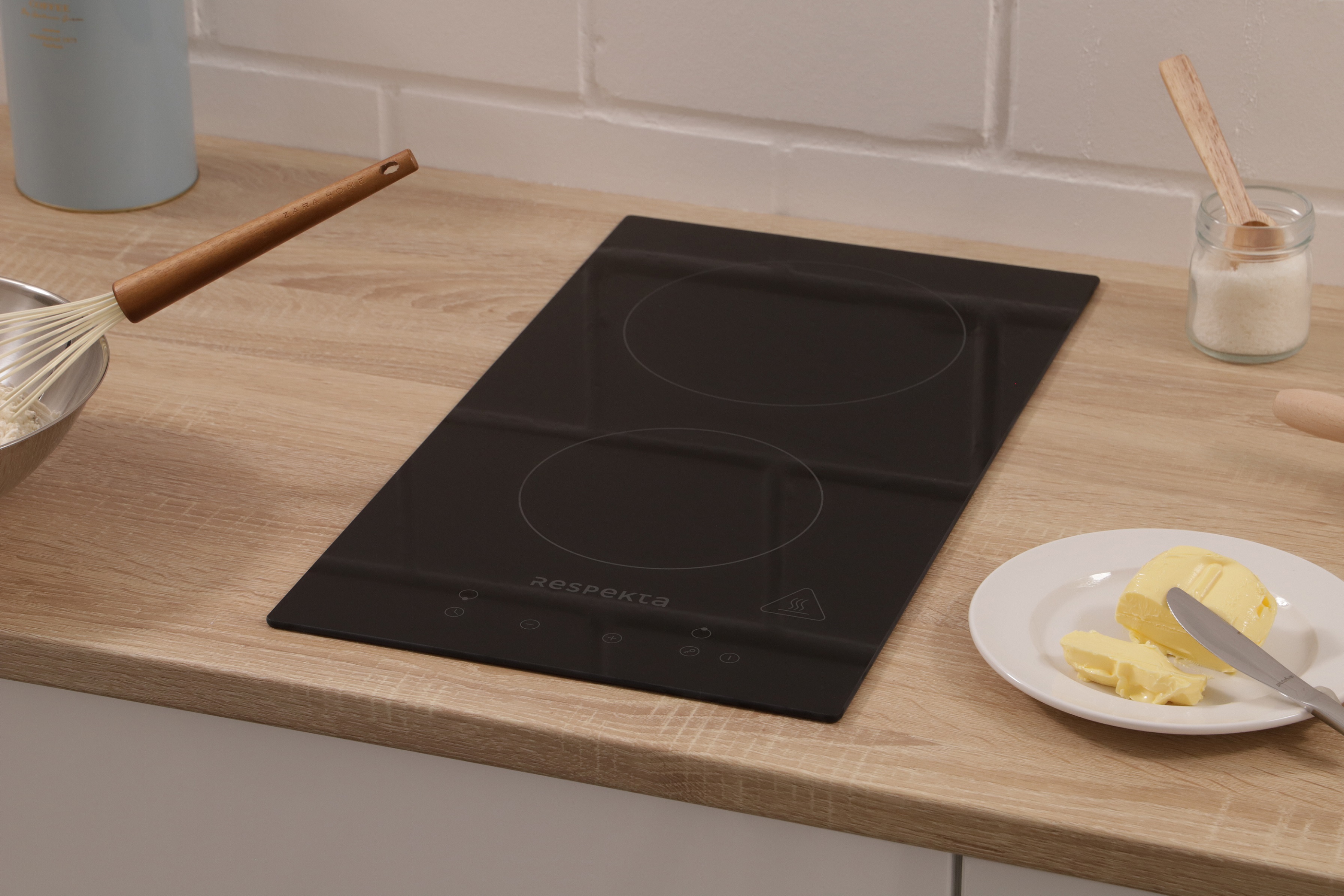 respekta hob autarkic glass ceramic built-in hob touch 2 plates frameless