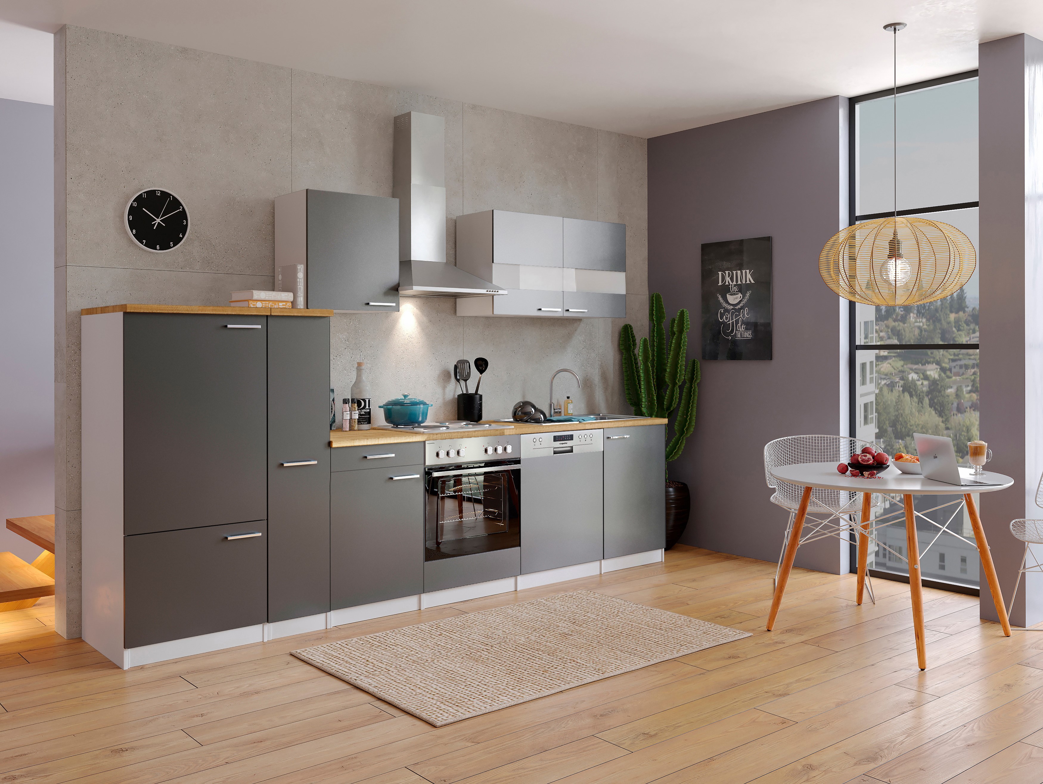 respekta mobile da cucina mobile da cucina mobile da cucina cucina componibile completa 310 cm bianco grigio