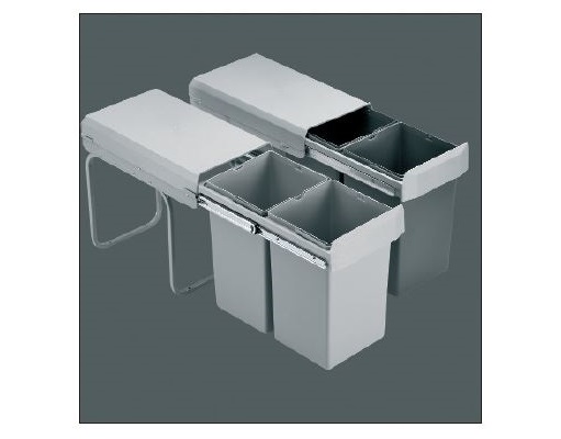 Wesco Doubleboy Semiprofi 2x15 litre waste collectors for hinge-door wardrobes from 30s