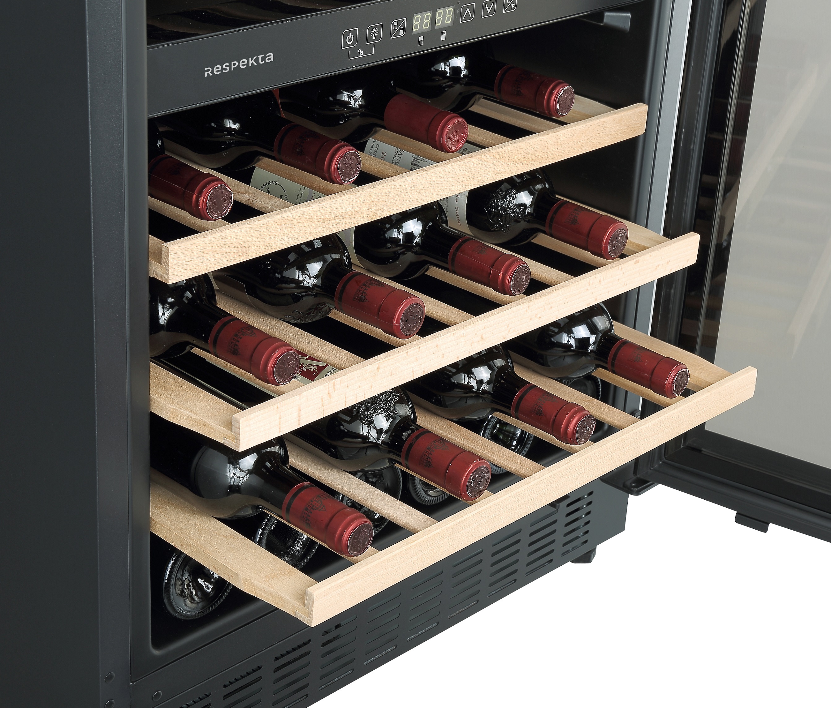 Weinkühlschrank 46 Flaschen Weintemperierschrank 60 cm unterbaufähig