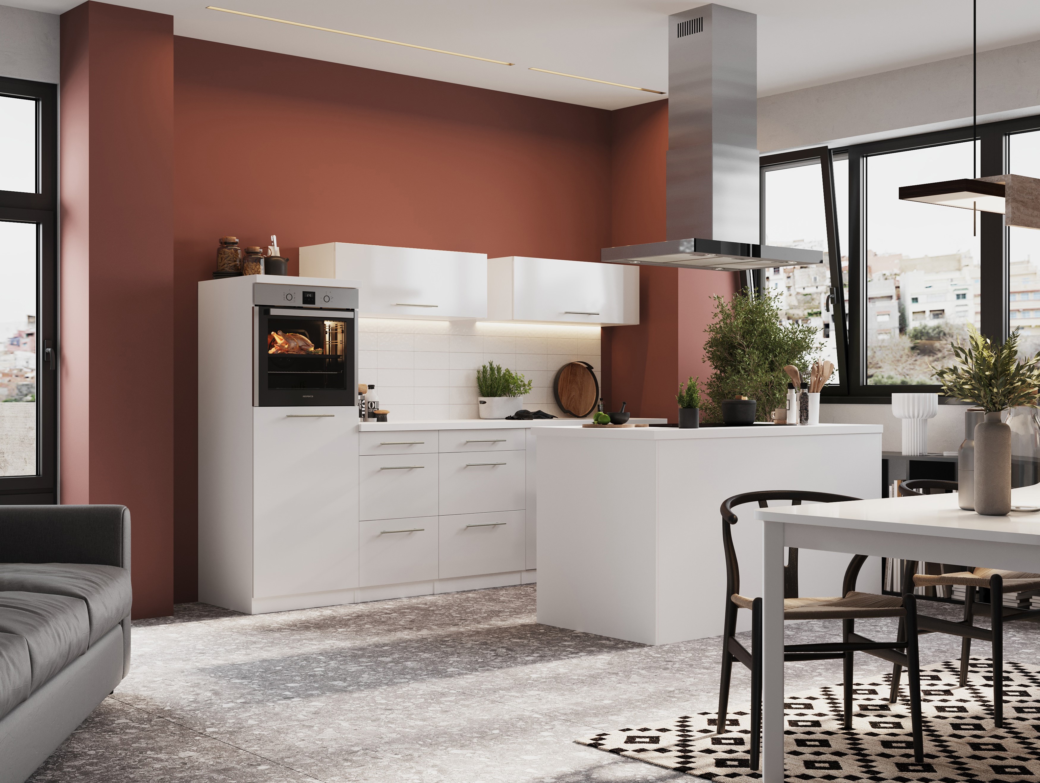 respekta mobile da cucina isola cucina cucina lucida blocco cucina da incasso 280 cm bianco