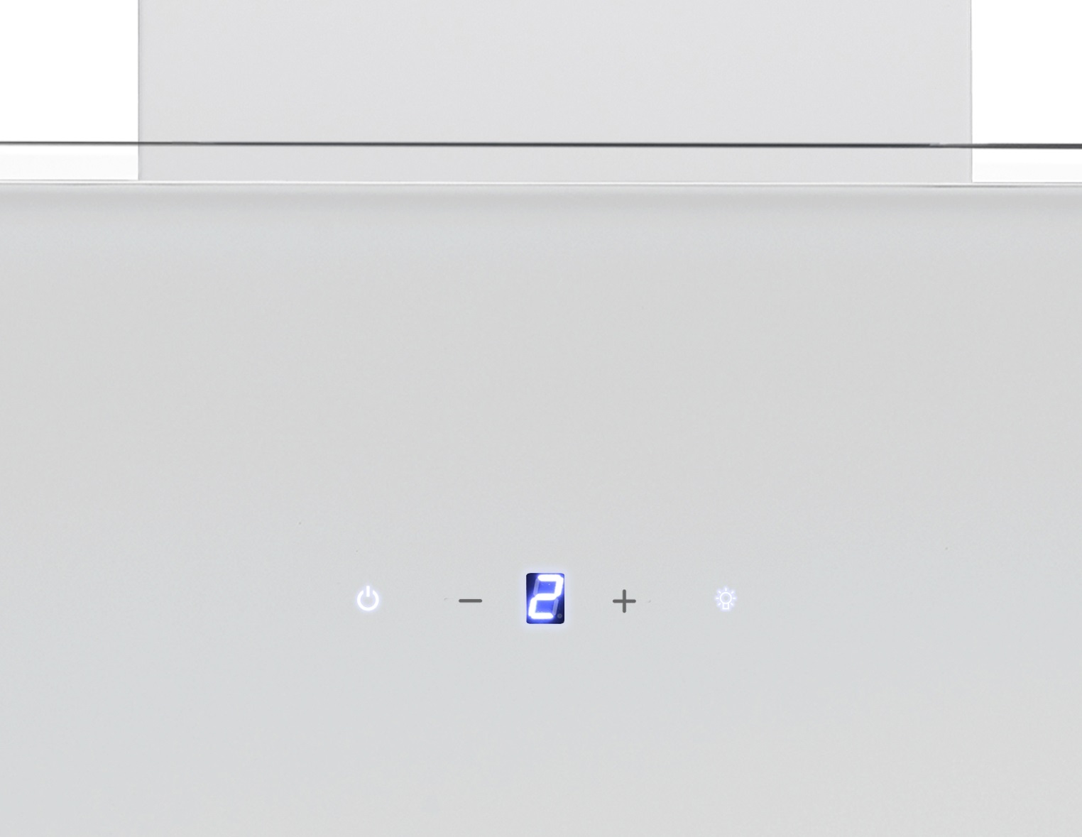 Dunstabzugshaube 80 cm kopffreie Schräghaube Weiß A++ Umluft LED Respekta