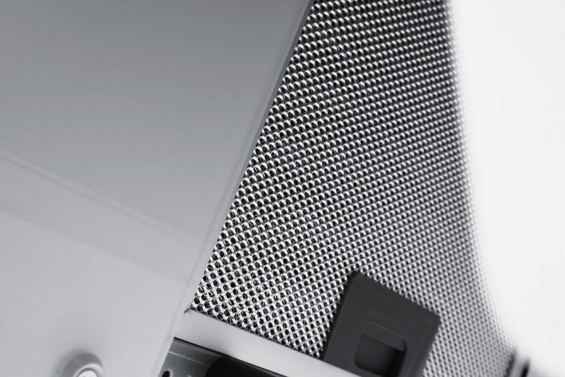 Dunstabzugshaube Schräghaube Kopffrei 60 cm Weiß mit Filter  Respekta