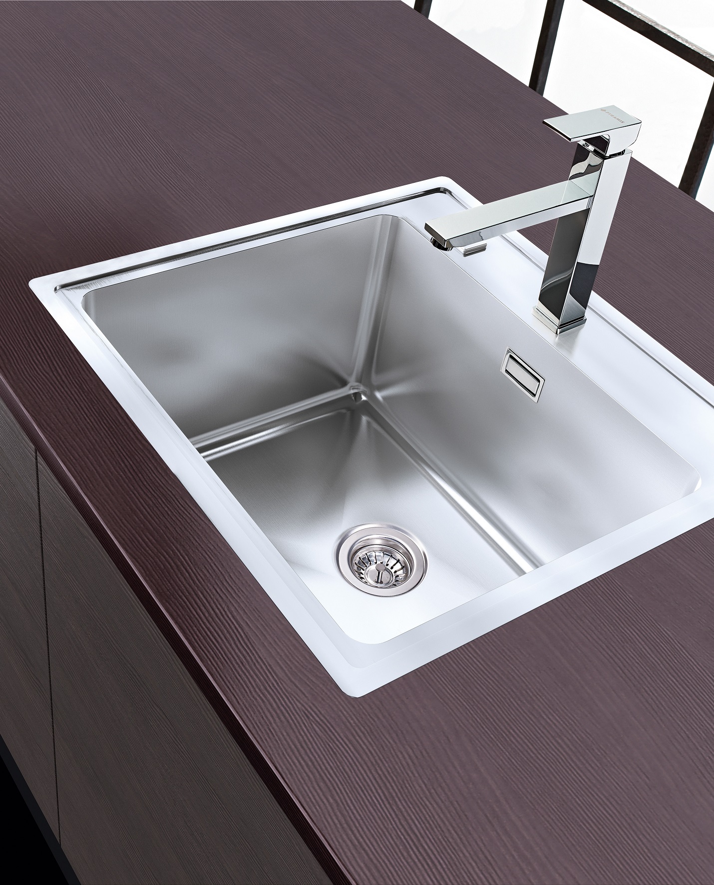 Pyramis Edelstahlspüle Edelstahl Einbauspüle Spüle Spülbecken PELLA 47 x 52