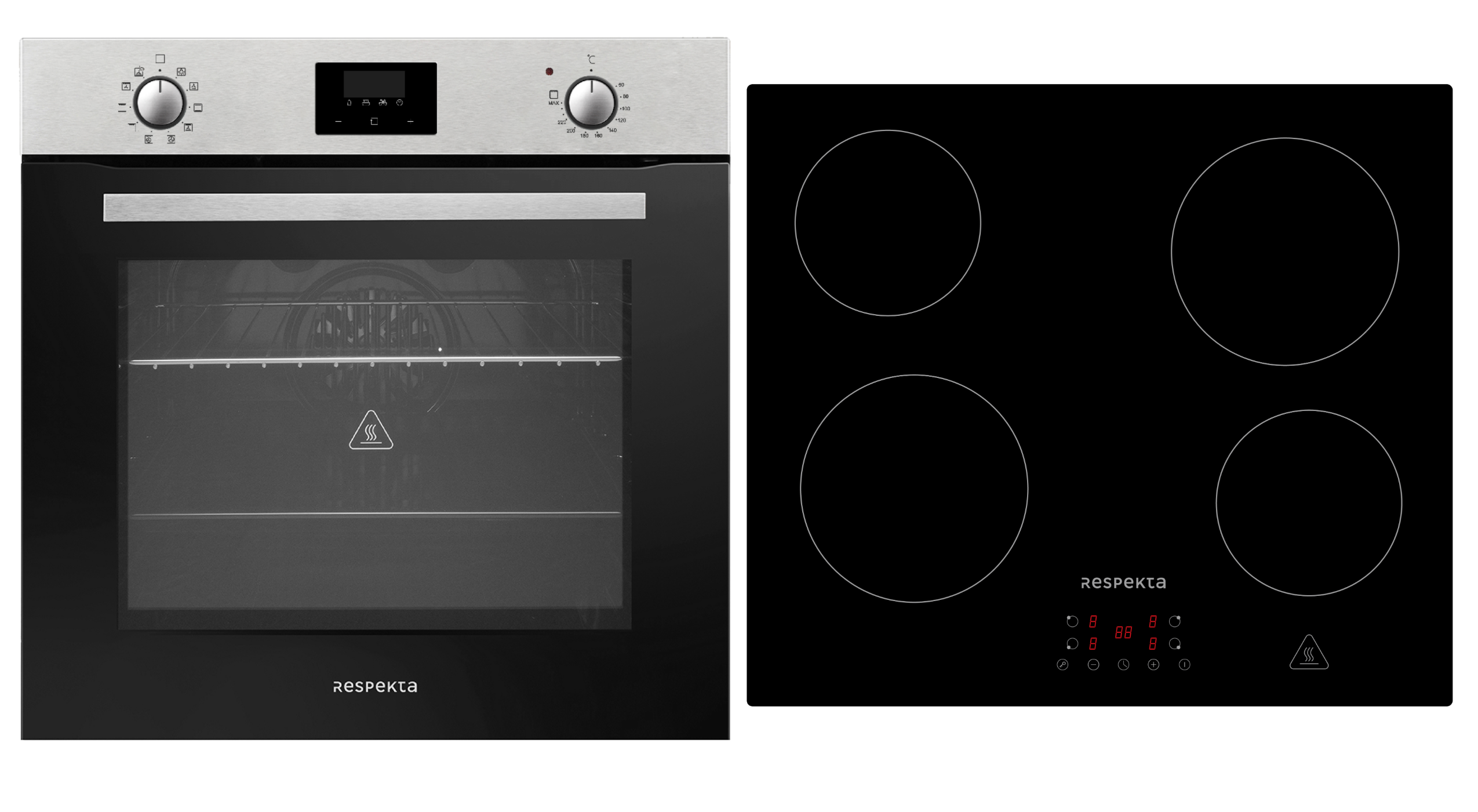 Backofen Herd Kochfeld Glaskeramik Herdset Heißluft Einbau Timer 72 L Respekta Backofen Herd Kochfeld Glaskeramik Herdset Heißluft Einbau Timer 72 L Respekta