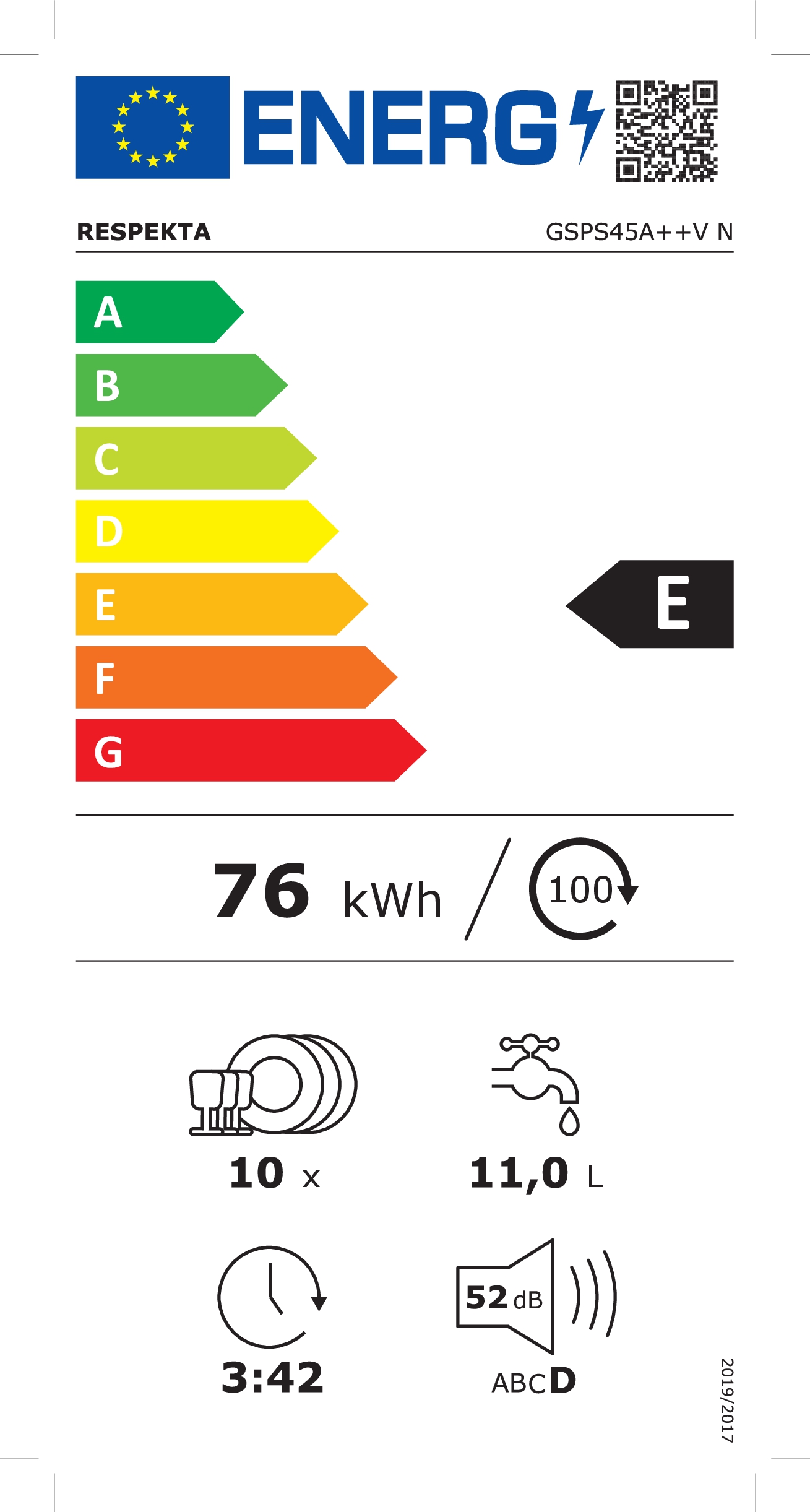 Energielabel_GSPS45A Energielabel_GSPS45A