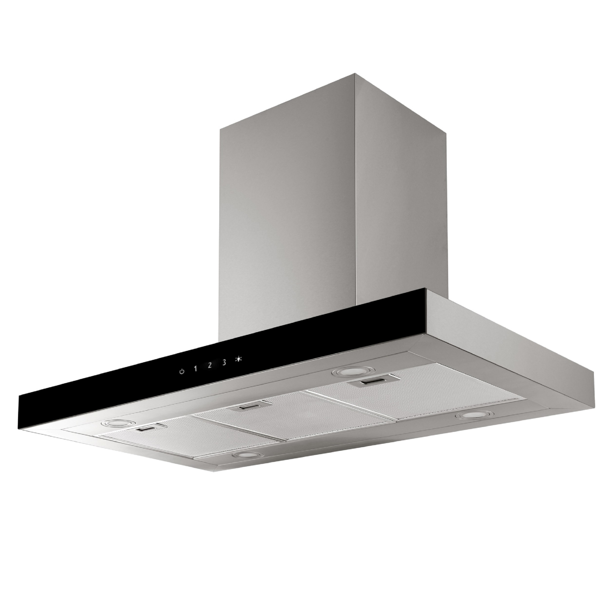 respekta island hood cooker hood chimney hood stainless steel 90 cm touch EEKL A