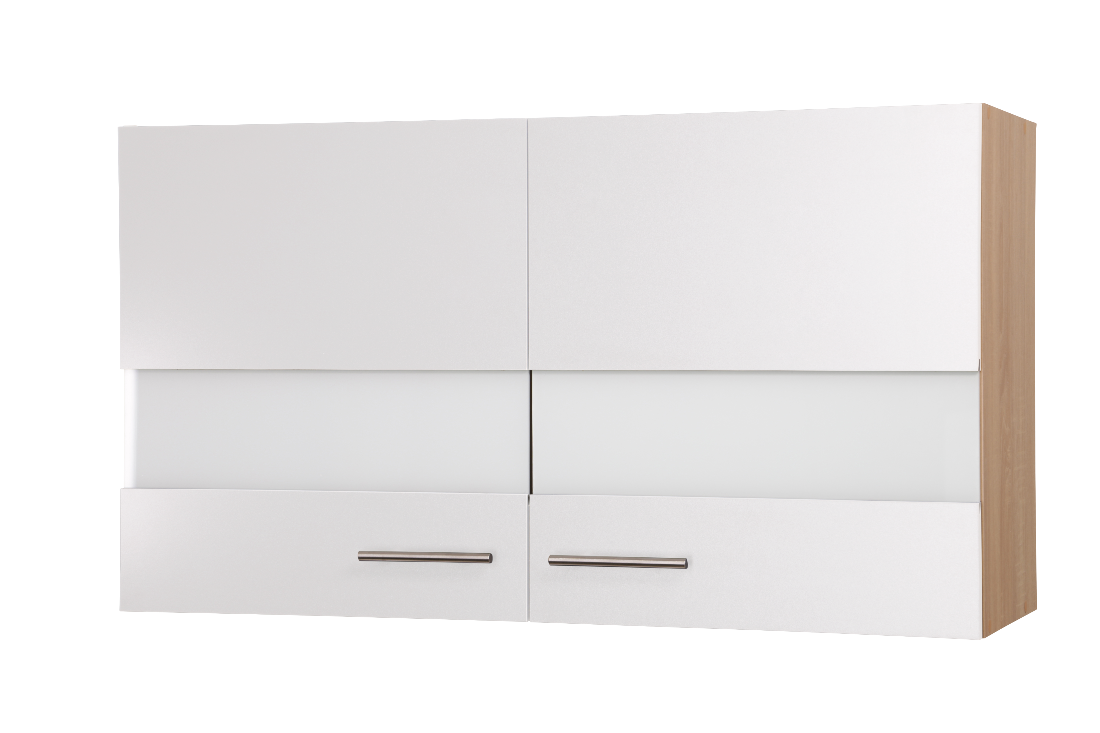 Oberschrank Hängeschrank 100 cm Eiche Sägerau Weiß Merle Respekta
