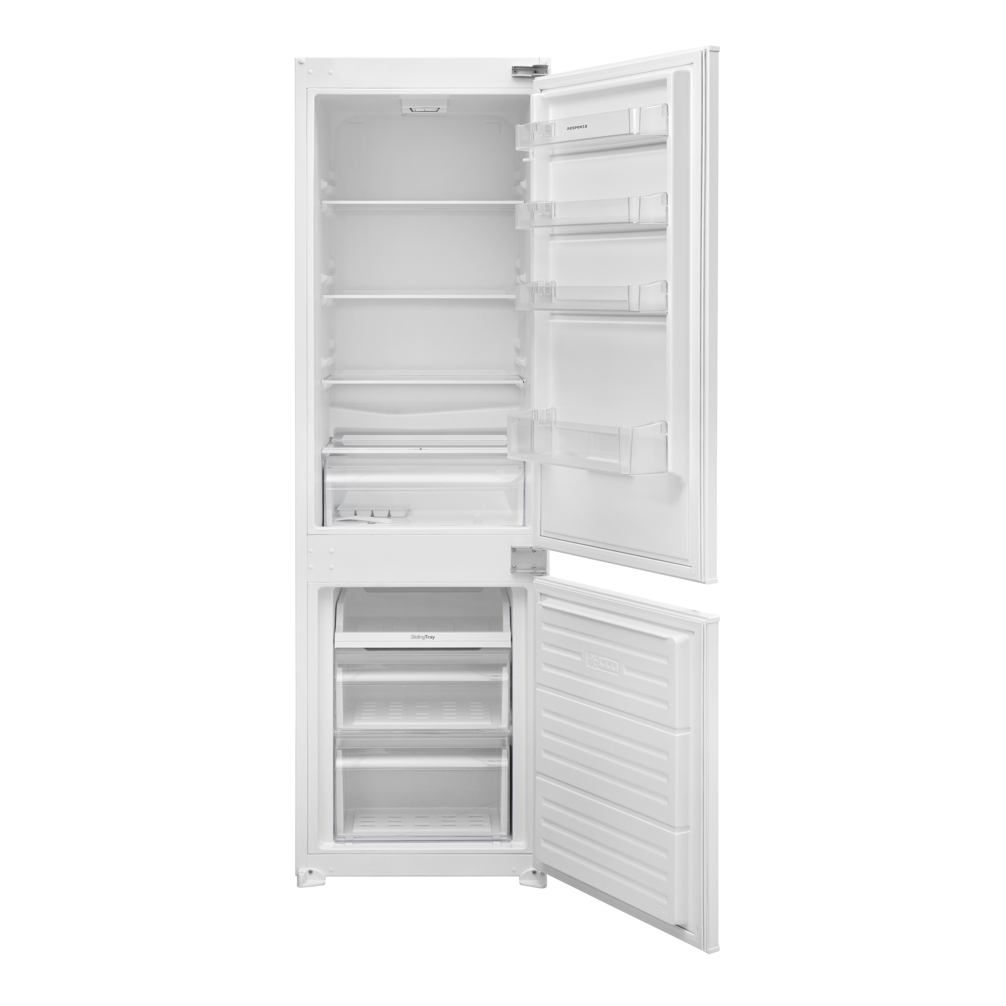 Küche Einbauküche Küchenzeile Eiche Sägerau Schwarz Merle 310 cm großer Kühlschrank Respekta