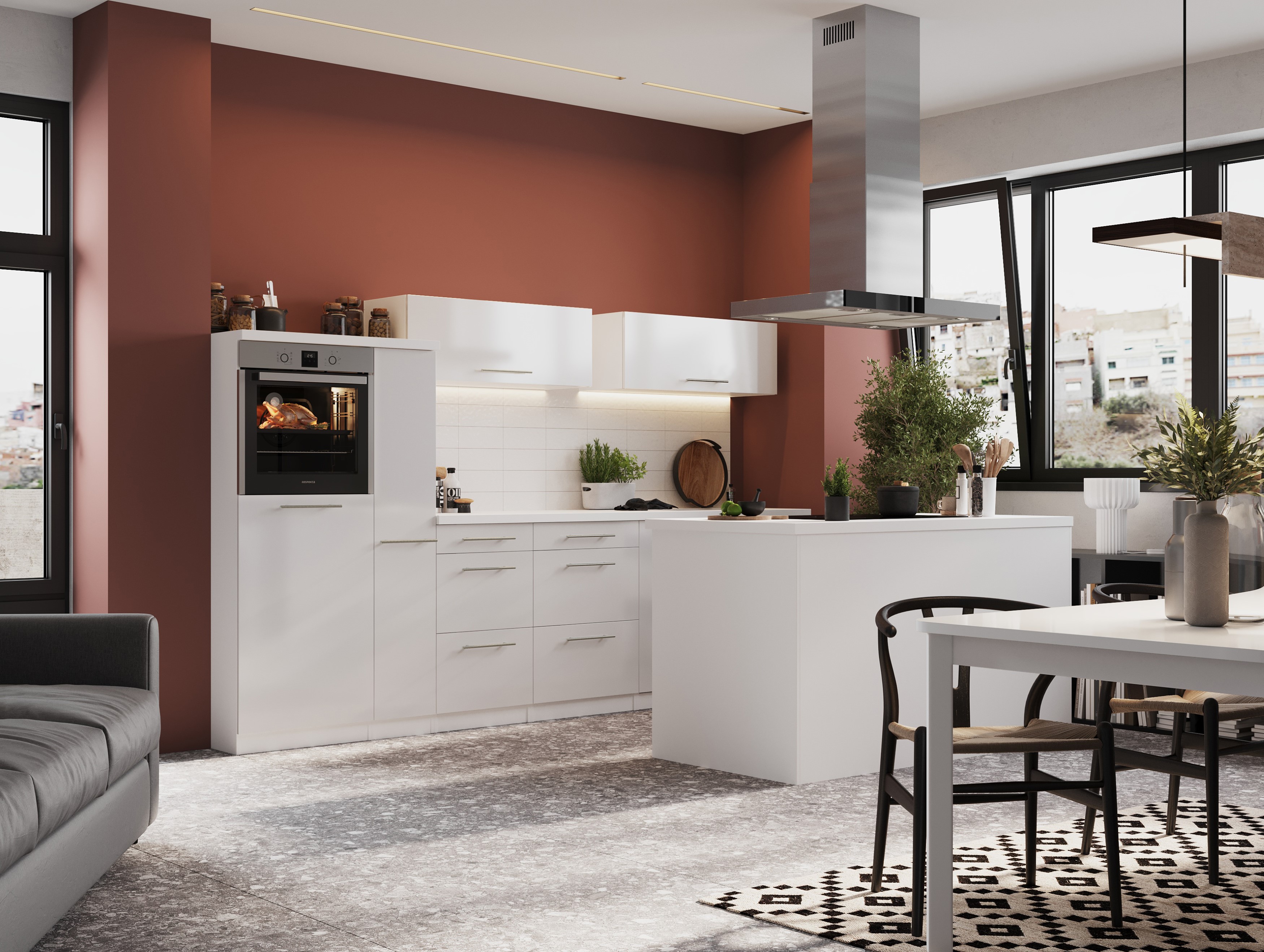 respekta blocco cucina isola cucina cucina alta lucida built-in blocco cucina 310 cm bianco