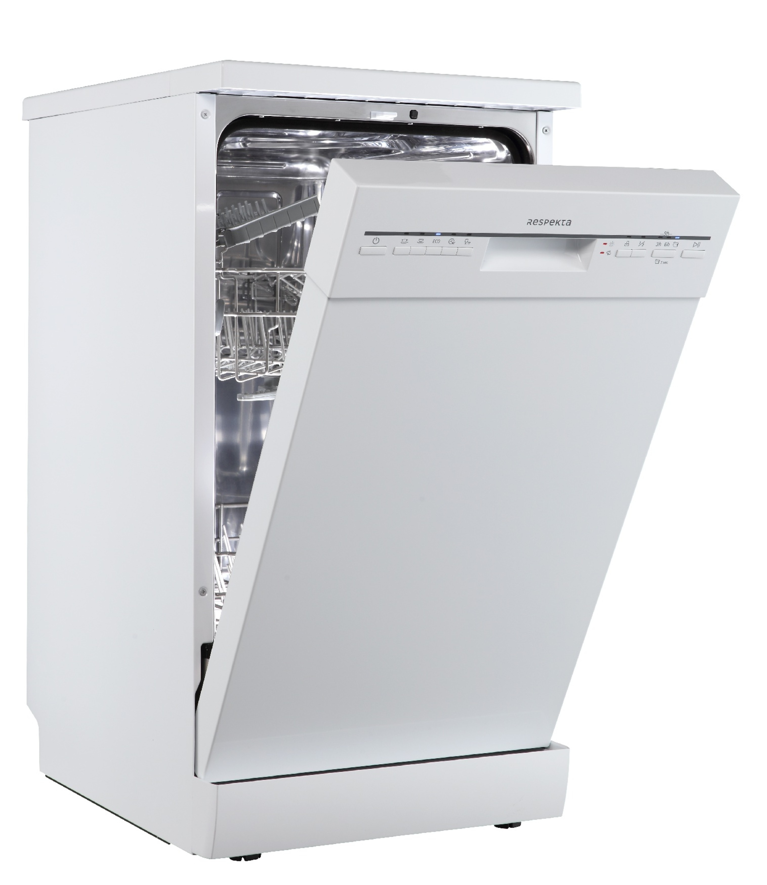 Geschirrspüler Spülmaschine freistehend oder unterbaufähig 45 cm Weiß Respekta Geschirrspüler Spülmaschine freistehend oder unterbaufähig 45 cm Weiß Respekta