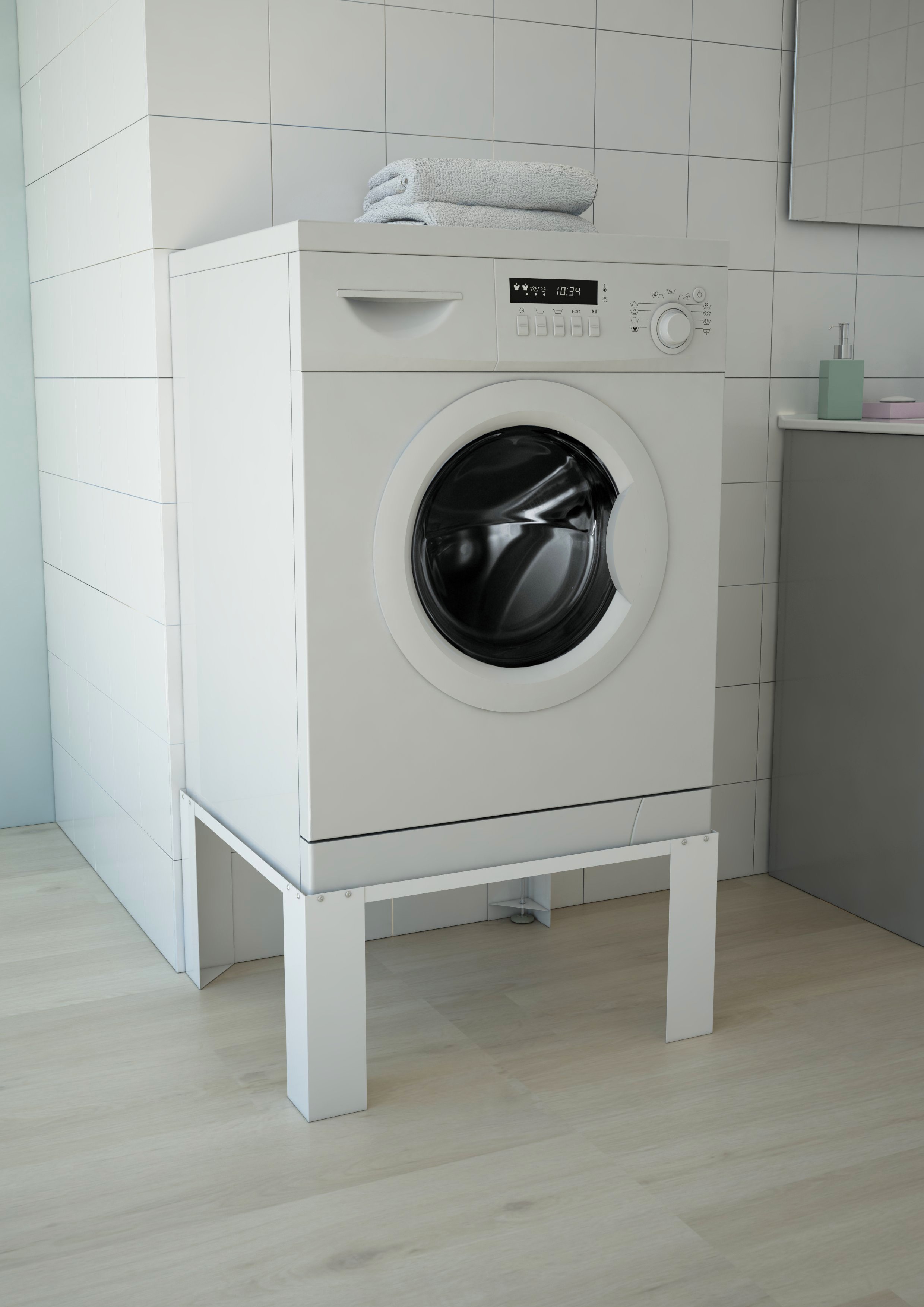 respekta Waschmaschinenerhöhung Waschmaschinen Untergestell Sockel 2435035 weiß