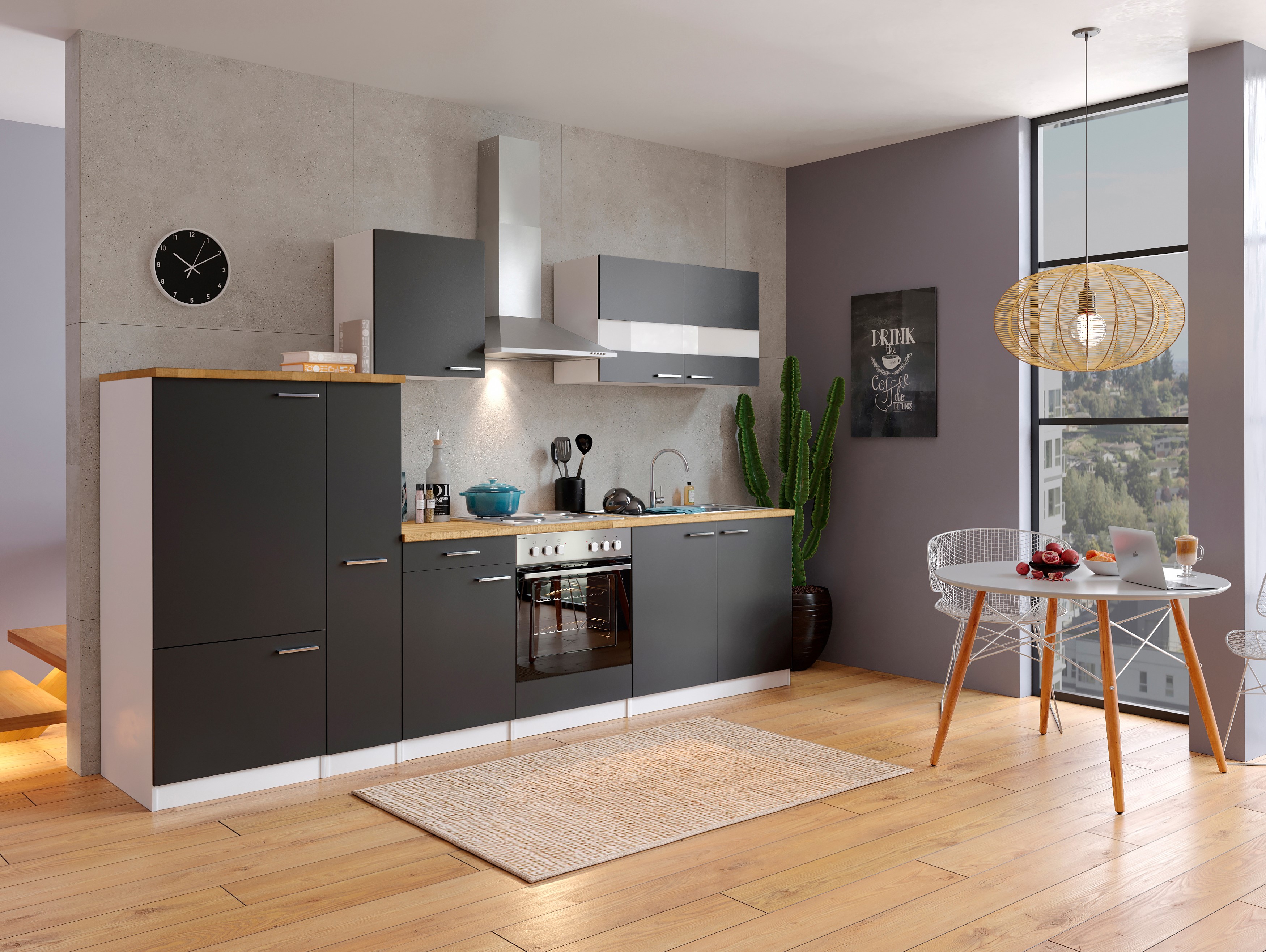 respekta kitchen kitchen unit kitchen block empty block fitted kitchen 300 cm white black