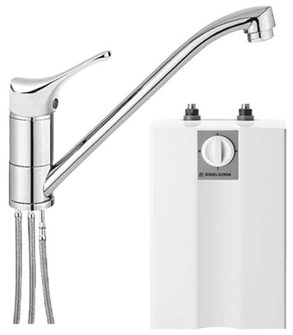 Stiebel Eltron Untertischgerät Untertisch Boiler 5 l Warmwassergerät + Armatur